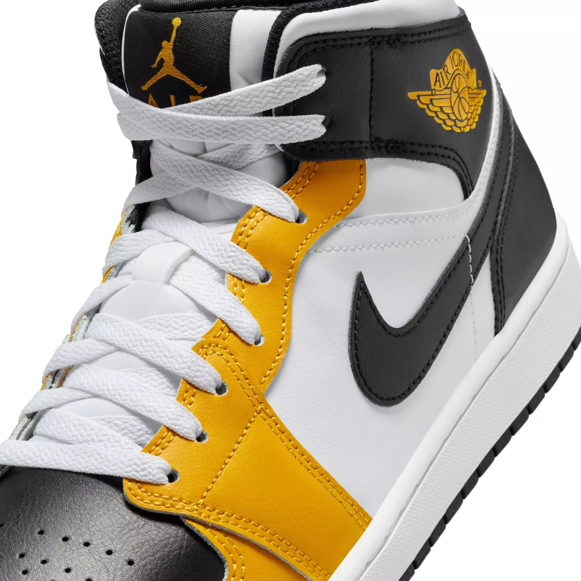 Jordan 1 Mid "Yellow Ochre/Black/White" Men's Shoe - YELLOW/BLACK