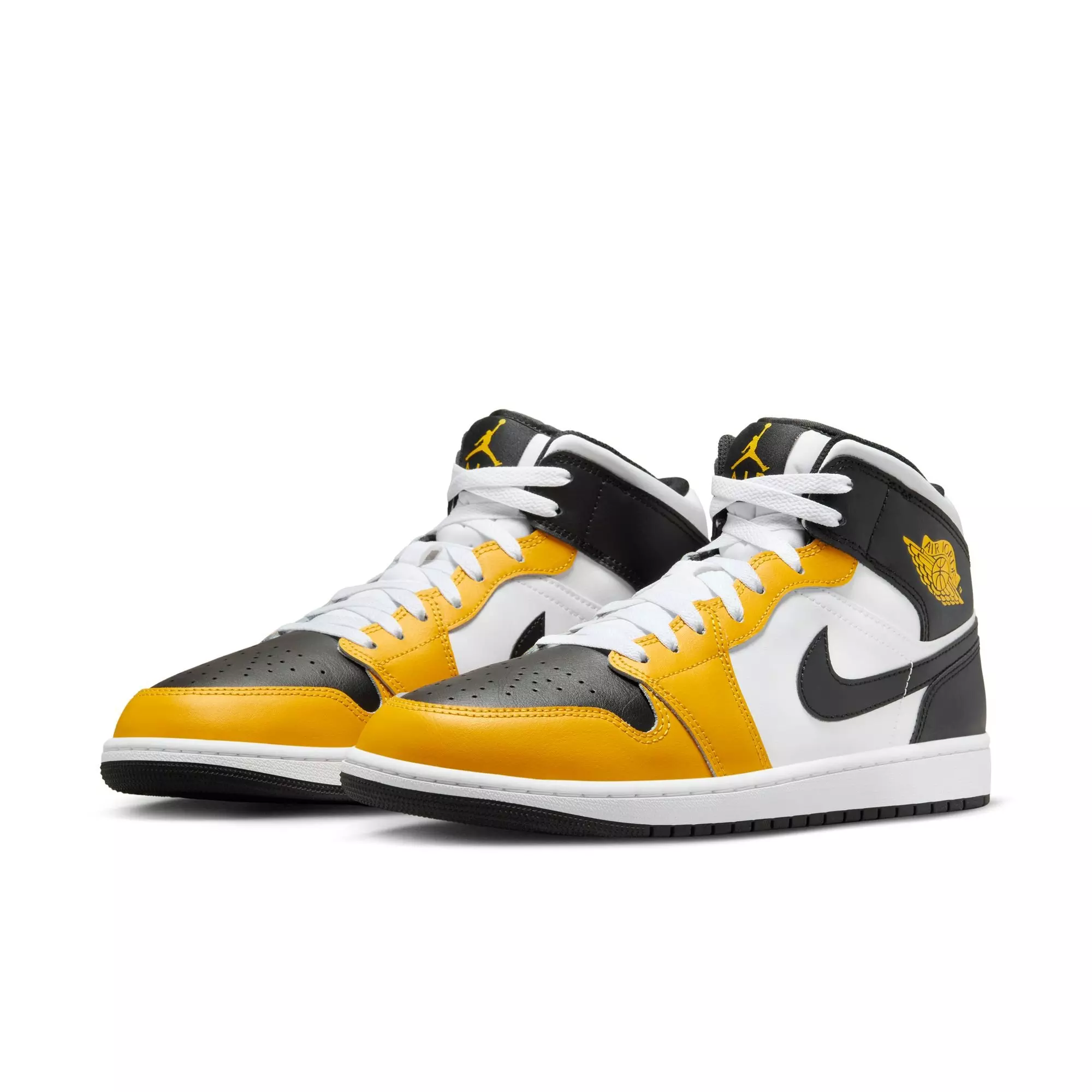 Jordan 1 Mid "Yellow Ochre/Black/White" Men's Shoe - YELLOW/BLACK