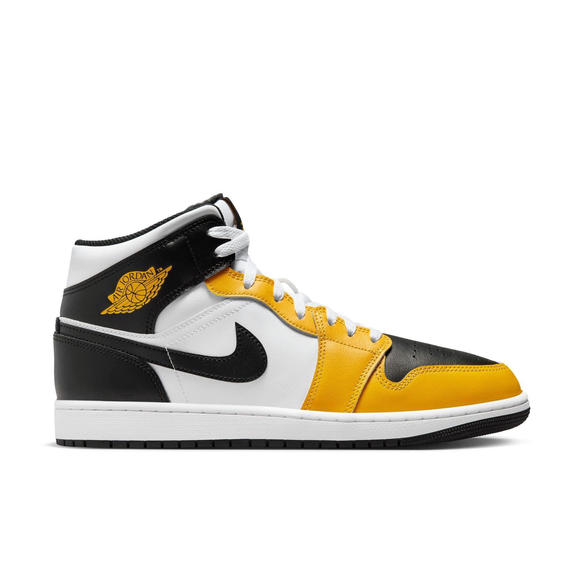Jordan 1 Mid "Yellow Ochre/Black/White" Men's Shoe - YELLOW/BLACK Thumbnail View 1