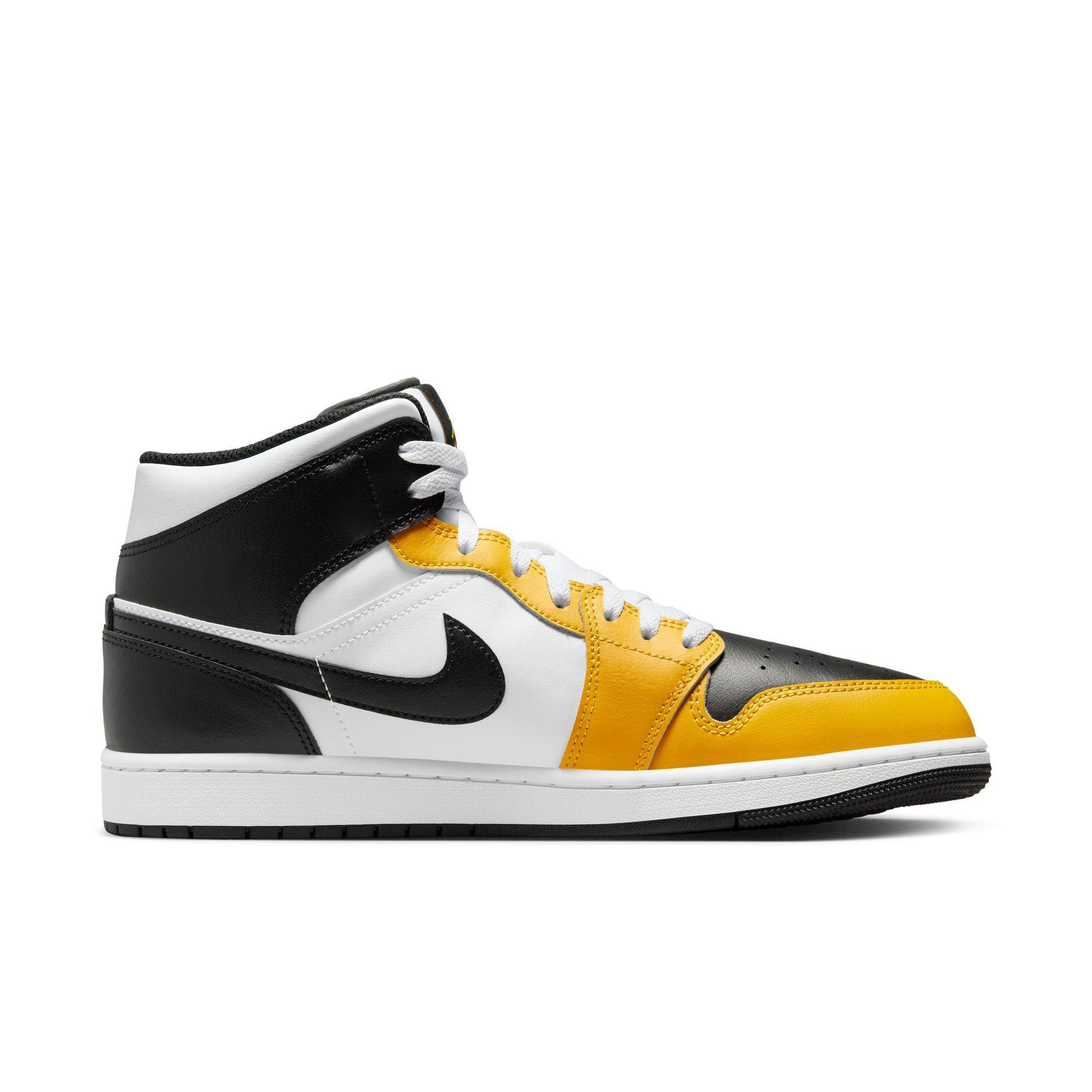 Jordan 1 Mid "Yellow Ochre/Black/White" Men's Shoe - YELLOW/BLACK Thumbnail View 2