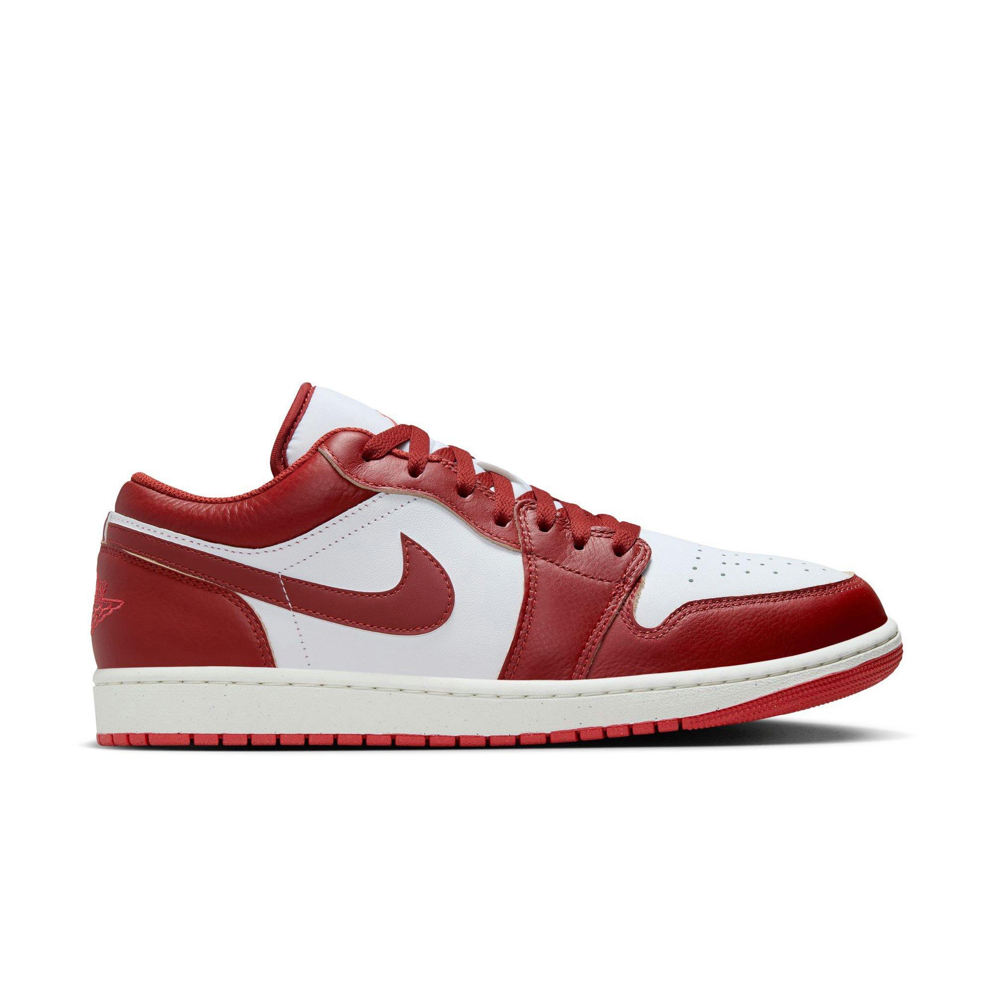 Jordan 1 Low SE "White/Dune Red/Lobster/Sail" Men's Shoe - CREAM/RED