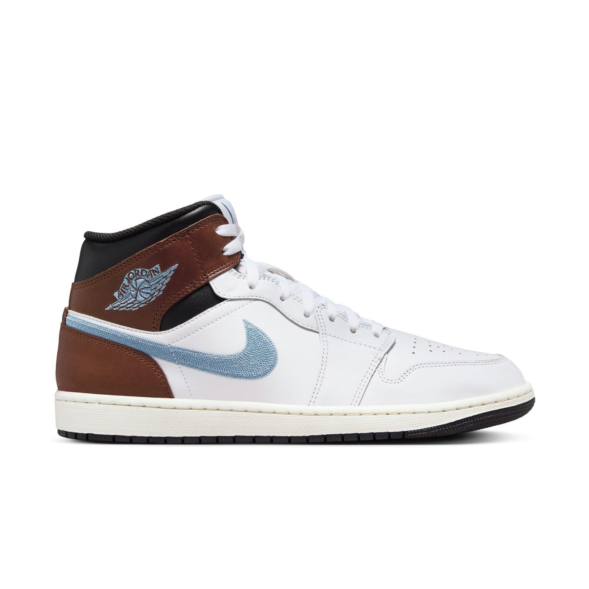 Jordan 1 Mid SE White/Blue Grey/Black/Sail Men's Shoe