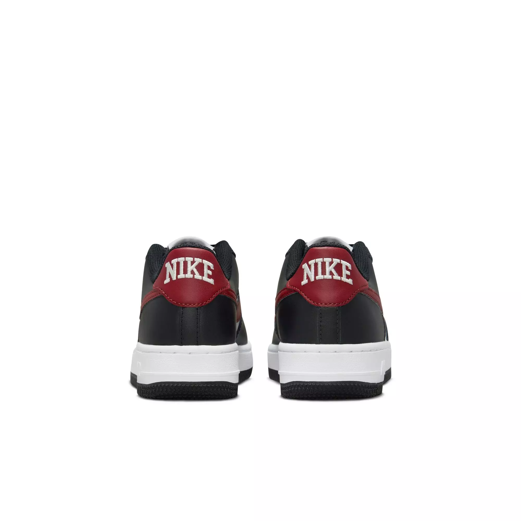 Nike Air Force 1 "Black/Dark Team Red/Summit White" Grade School Boys' Shoe - BLACK/WHITE/RED