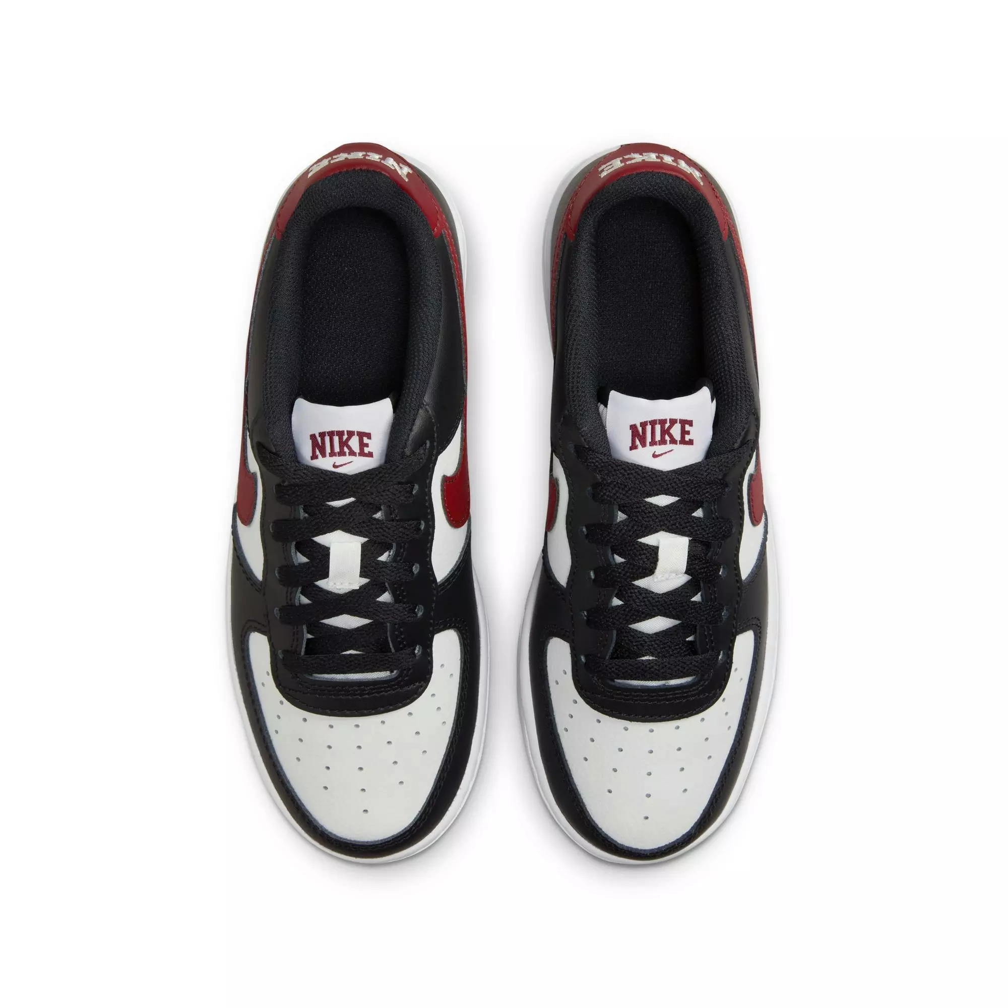 Nike Air Force 1 "Black/Dark Team Red/Summit White" Grade School Boys' Shoe - BLACK/WHITE/RED