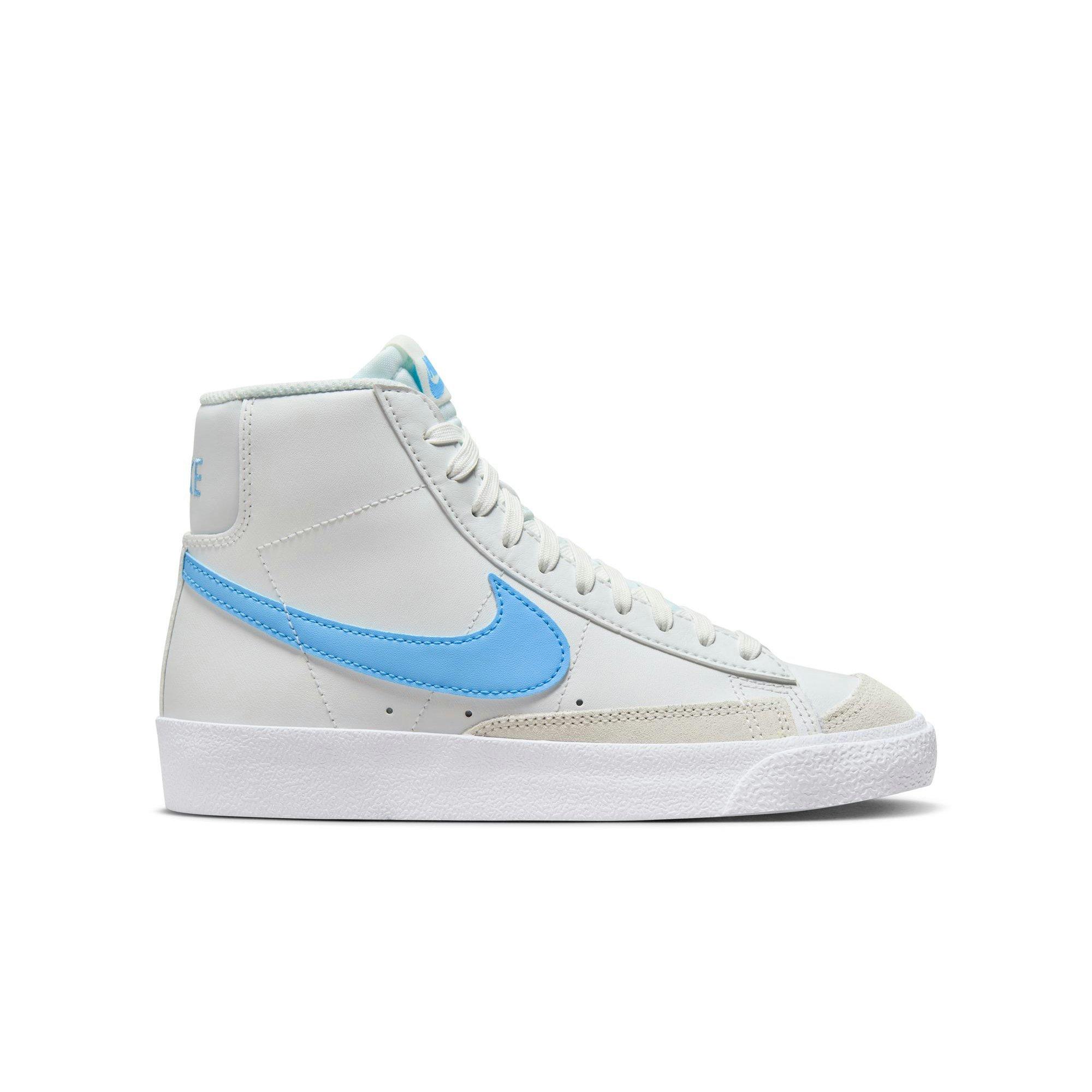 Nike Blazer Mid '77 "Summit White/Aquarius Blue/Photon Dust" Grade School Boys' Shoe - WHITE/BLUE Thumbnail View 1