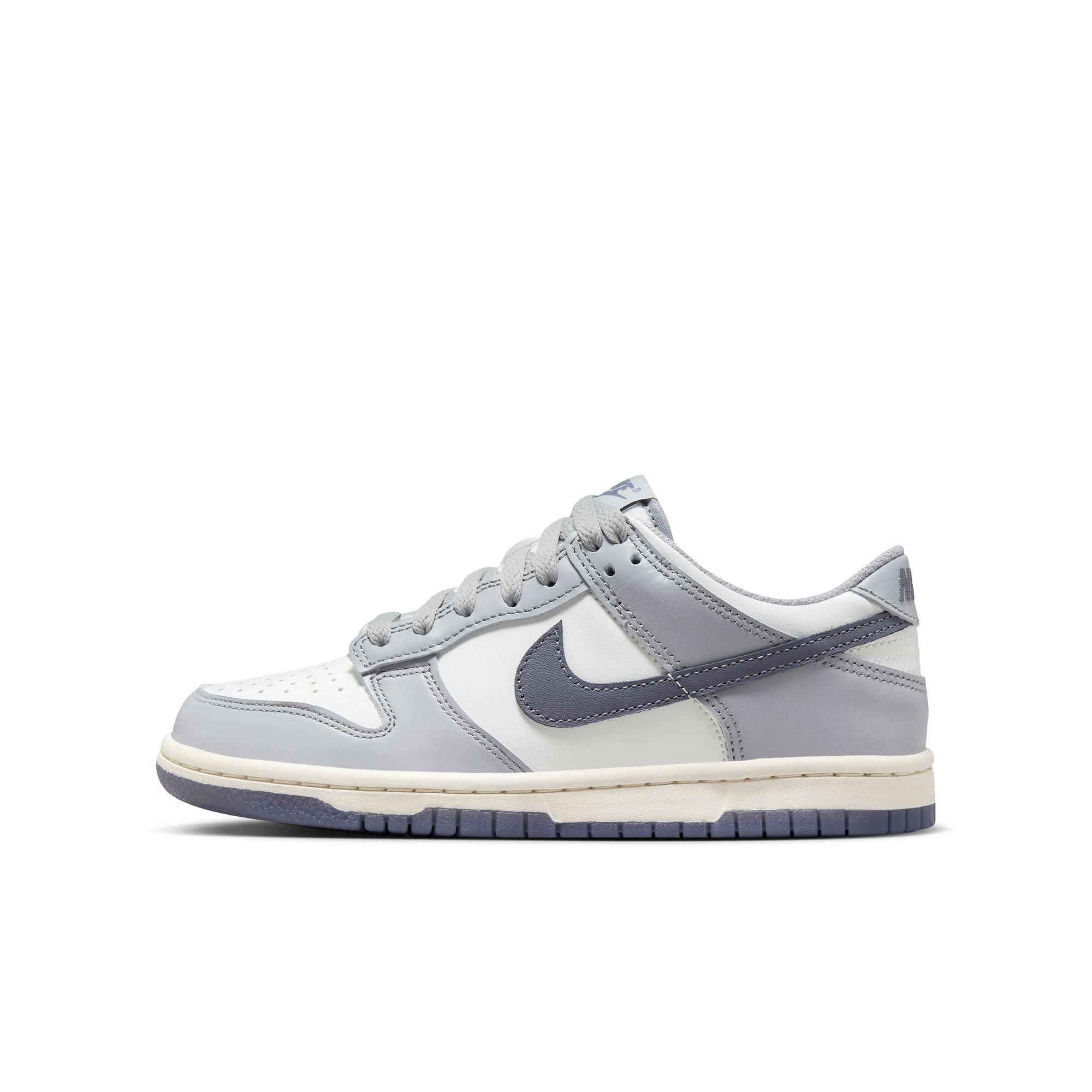 Nike Dunk Low Grade School Boys' "Summit White/Light Carbon/Wolf Grey" Shoe