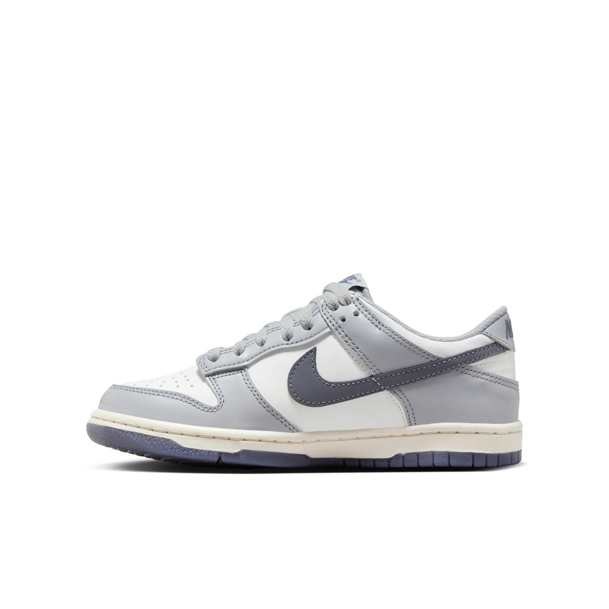 Nike Dunk Low Grade School Boys' "Summit White/Light Carbon/Wolf Grey" Shoe