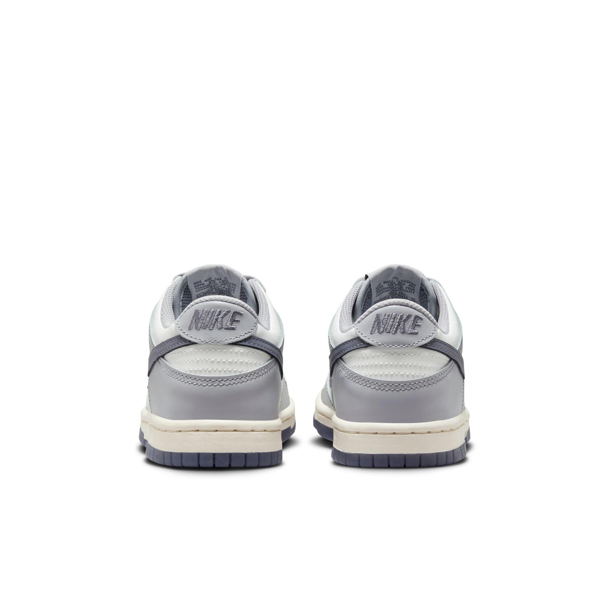 Nike Dunk Low "Summit White/Light Carbon/Wolf Grey" Grade School Boys' Shoe - WHITE/GREY Thumbnail View 6