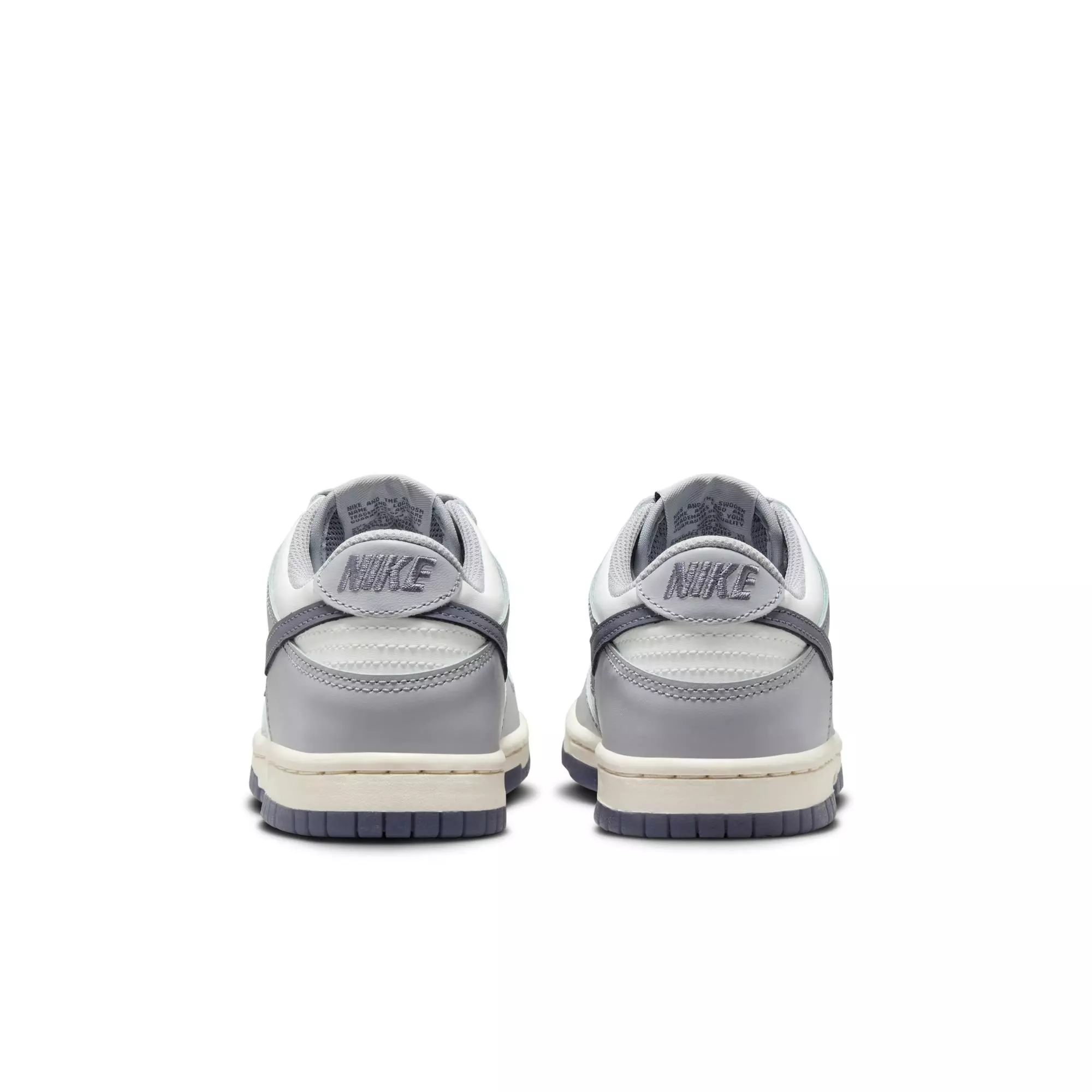 Nike Dunk Low "Summit White/Light Carbon/Wolf Grey" Grade School Boys' Shoe - WHITE/GREY