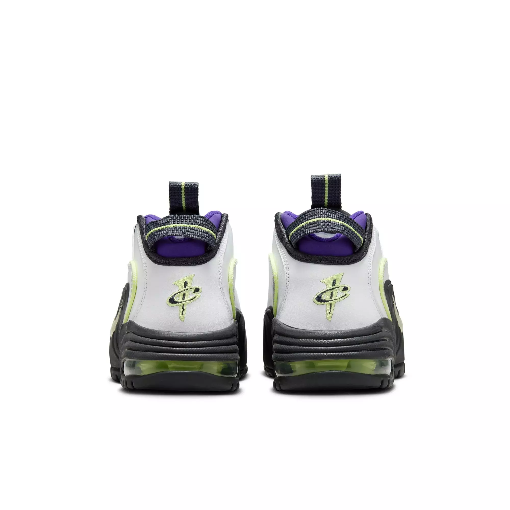 Nike Air Max Penny 1 "Penny Story" Grade School Kids' Shoe - WHITE/LEMON TWIST/FIELD PURPLE