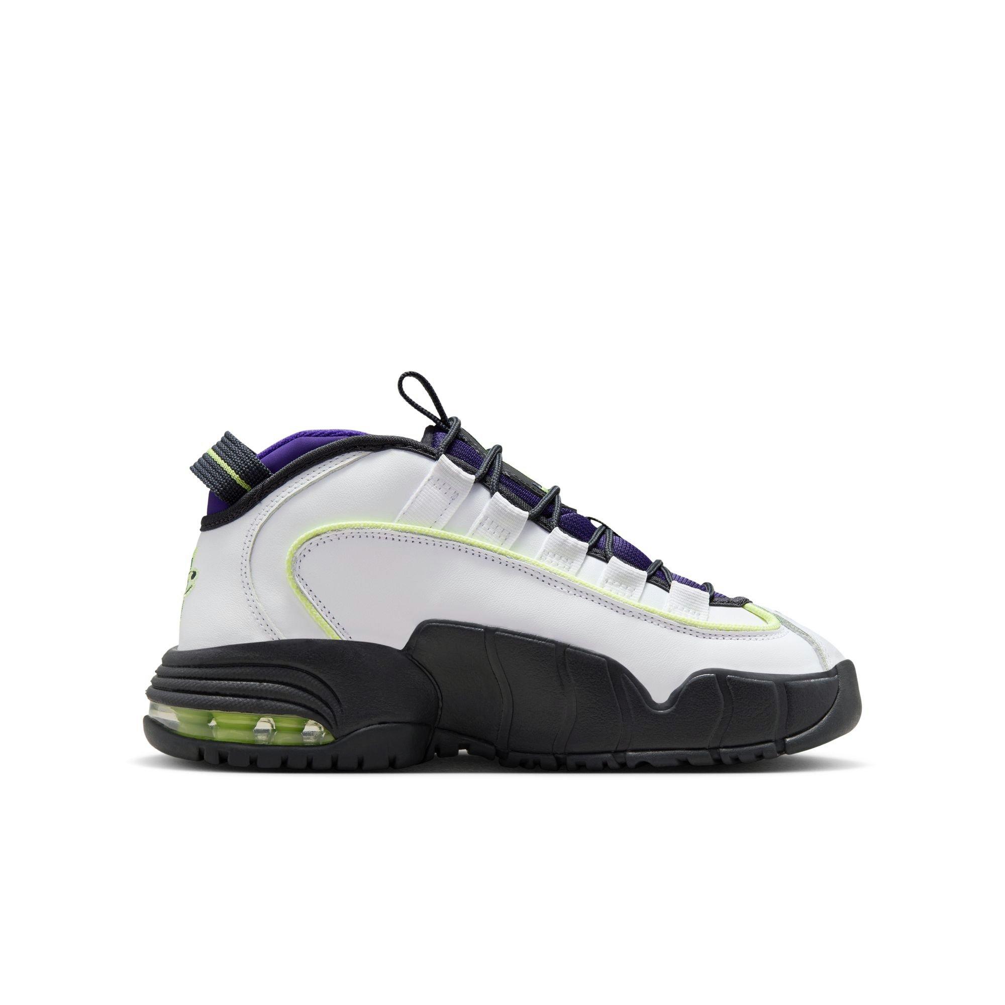 Nike Air Max Penny 1 "Penny Story" Grade School Kids' Shoe - WHITE/LEMON TWIST/FIELD PURPLE Thumbnail View 2