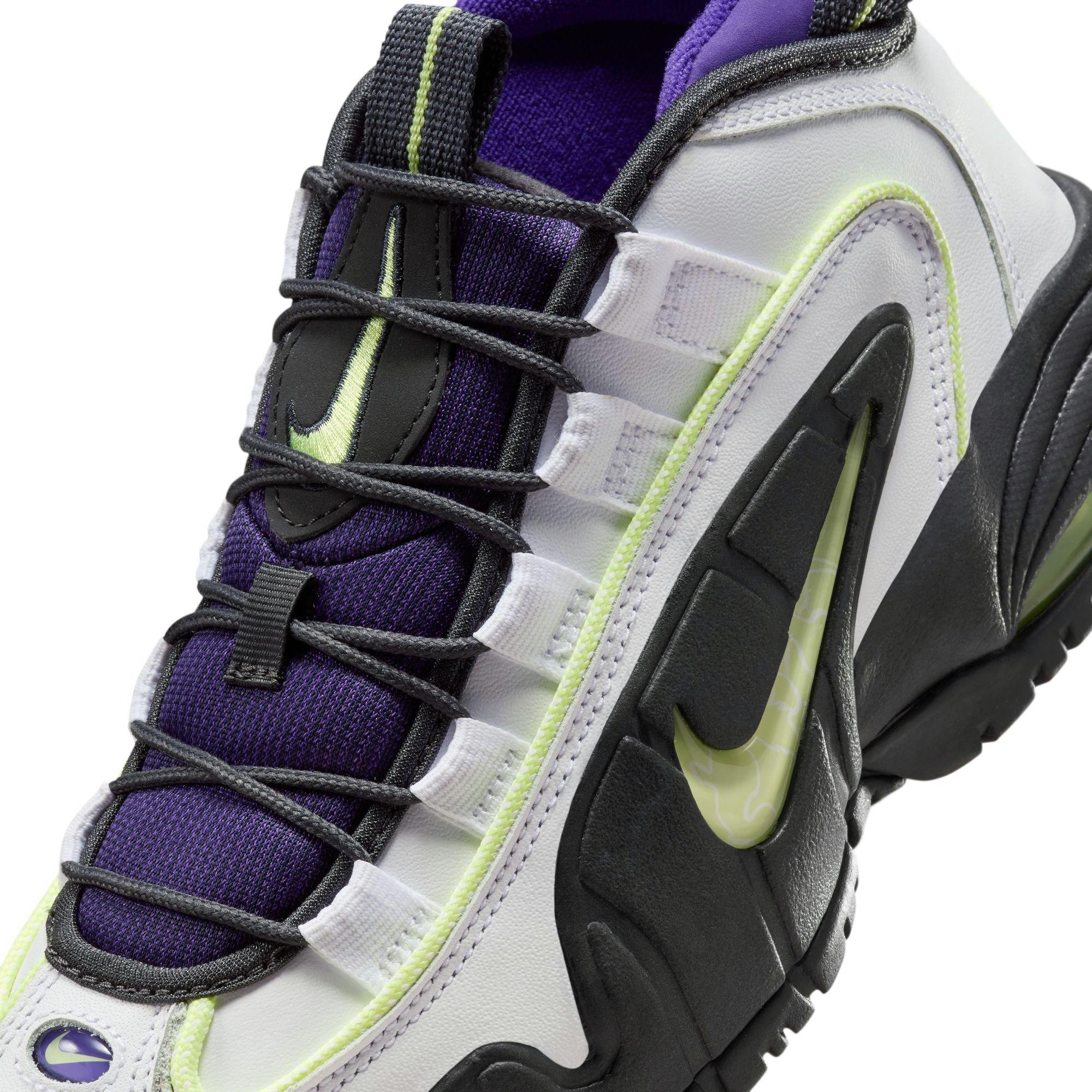 Nike Air Max Penny 1 "Penny Story" Grade School Kids' Shoe - WHITE/LEMON TWIST/FIELD PURPLE Thumbnail View 4