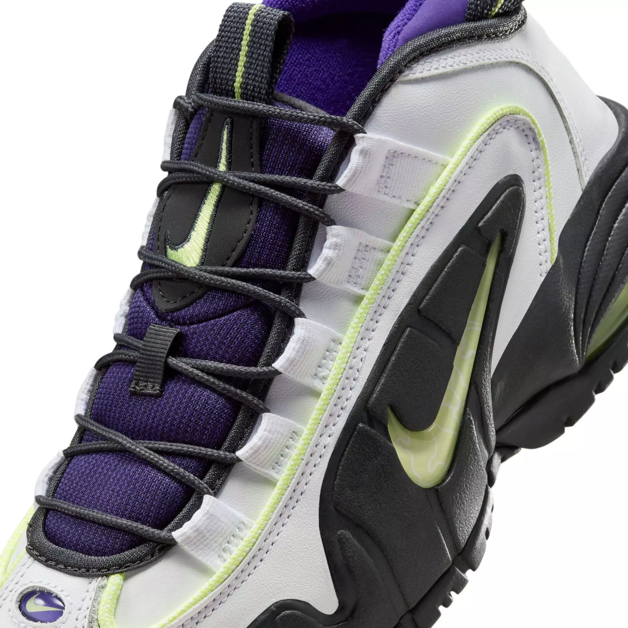 Nike Air Max Penny 1 "Penny Story" Grade School Kids' Shoe - WHITE/LEMON TWIST/FIELD PURPLE