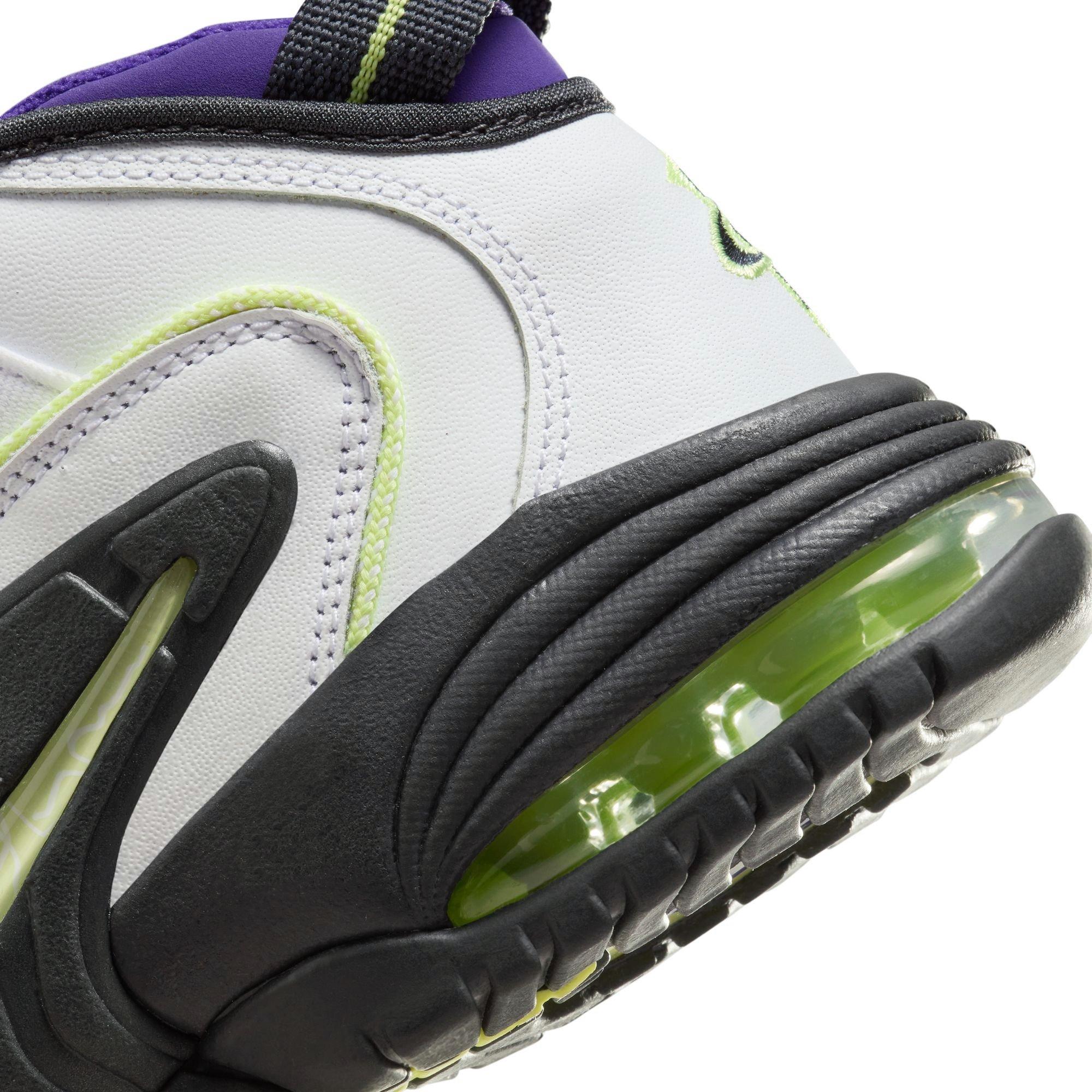 Nike Air Max Penny 1 "Penny Story" Grade School Kids' Shoe - WHITE/LEMON TWIST/FIELD PURPLE Thumbnail View 5