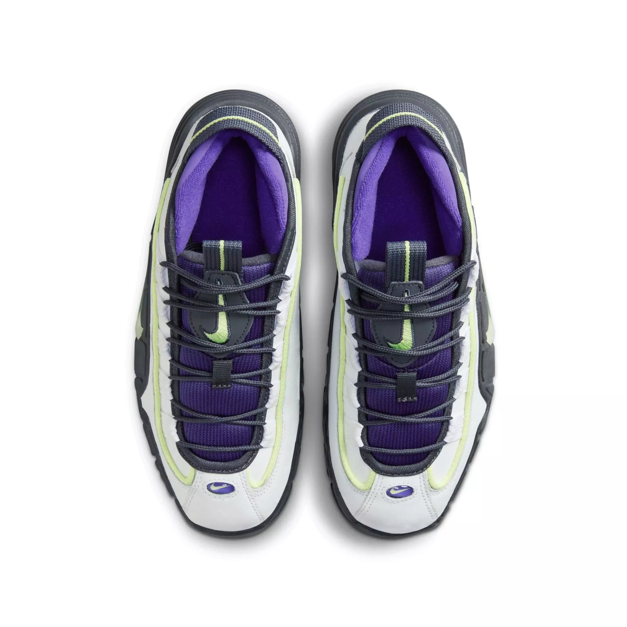Nike Air Max Penny 1 "Penny Story" Grade School Kids' Shoe - WHITE/LEMON TWIST/FIELD PURPLE