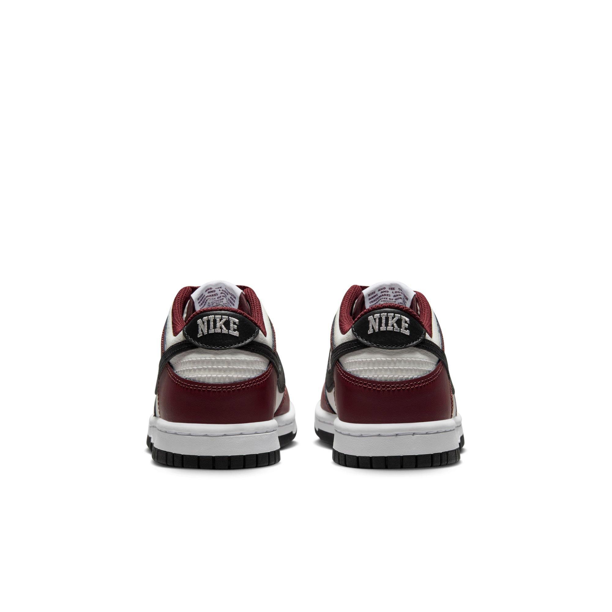 Nike Dunk Low "Dark Team Red/Black/Summit White" Grade School Boys' Shoe - RED/BLACK/WHITE Thumbnail View 6