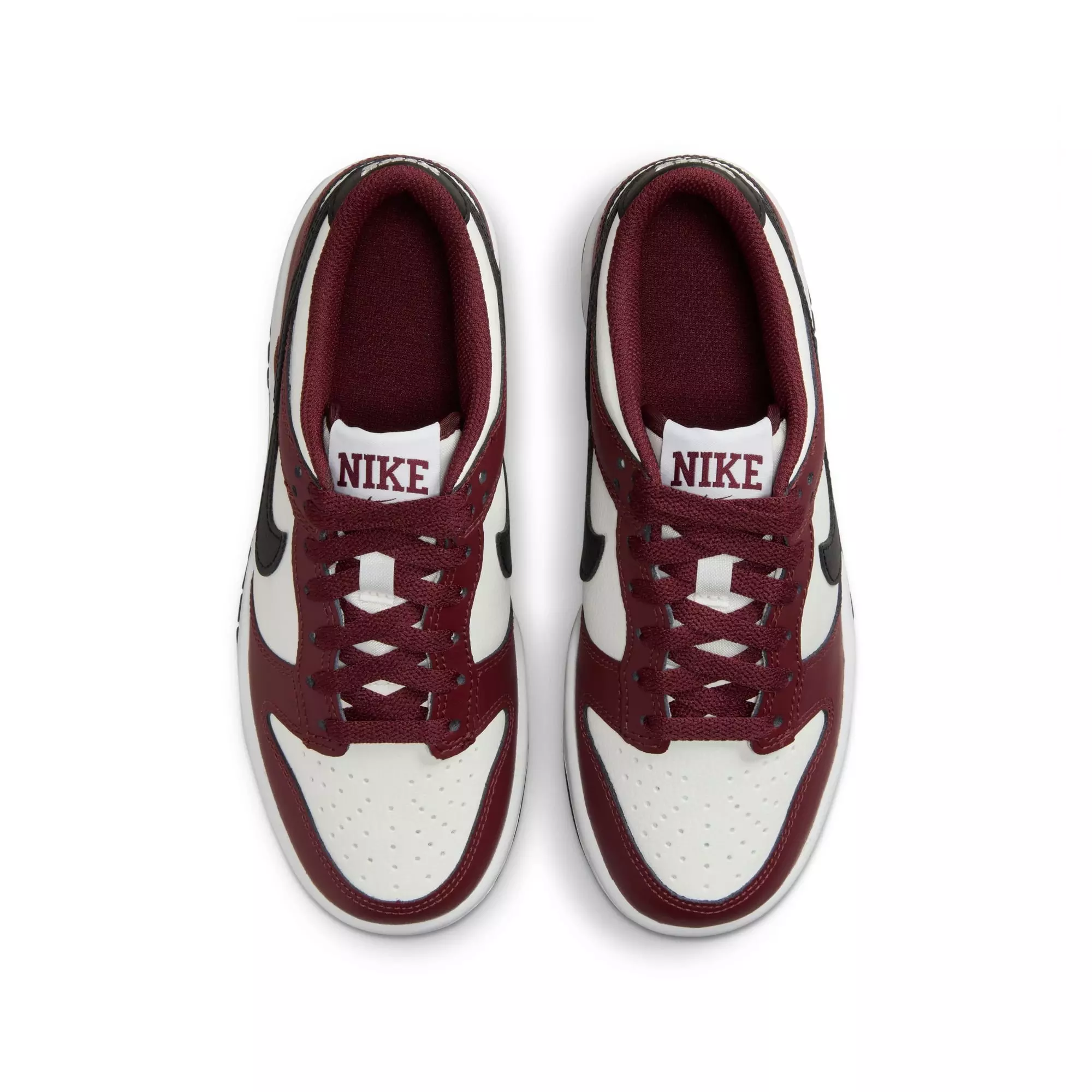 Nike Dunk Low "Dark Team Red/Black/Summit White" Grade School Boys' Shoe - RED/BLACK/WHITE