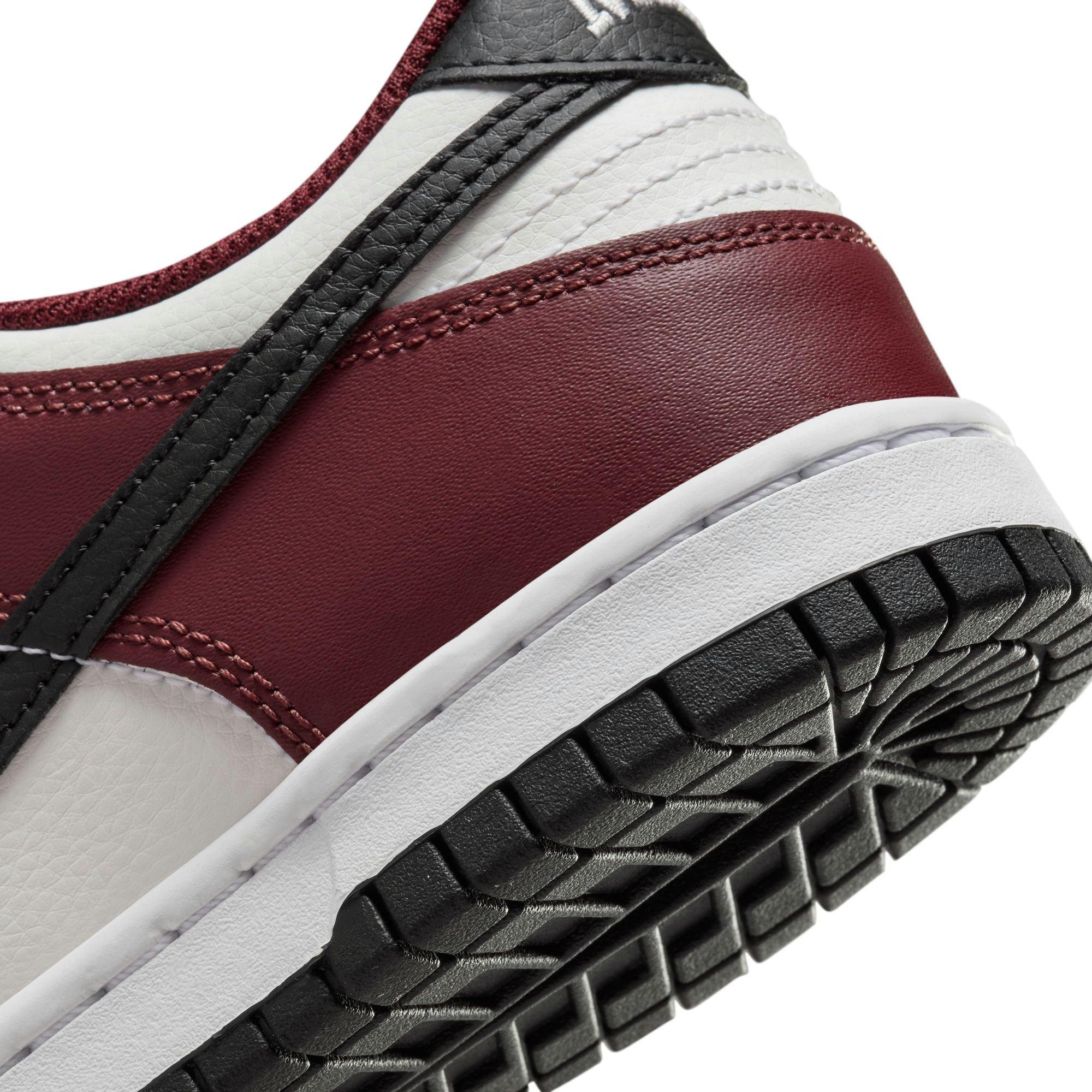 Nike Dunk Low "Dark Team Red/Black/Summit White" Grade School Boys' Shoe - RED/BLACK/WHITE Thumbnail View 10