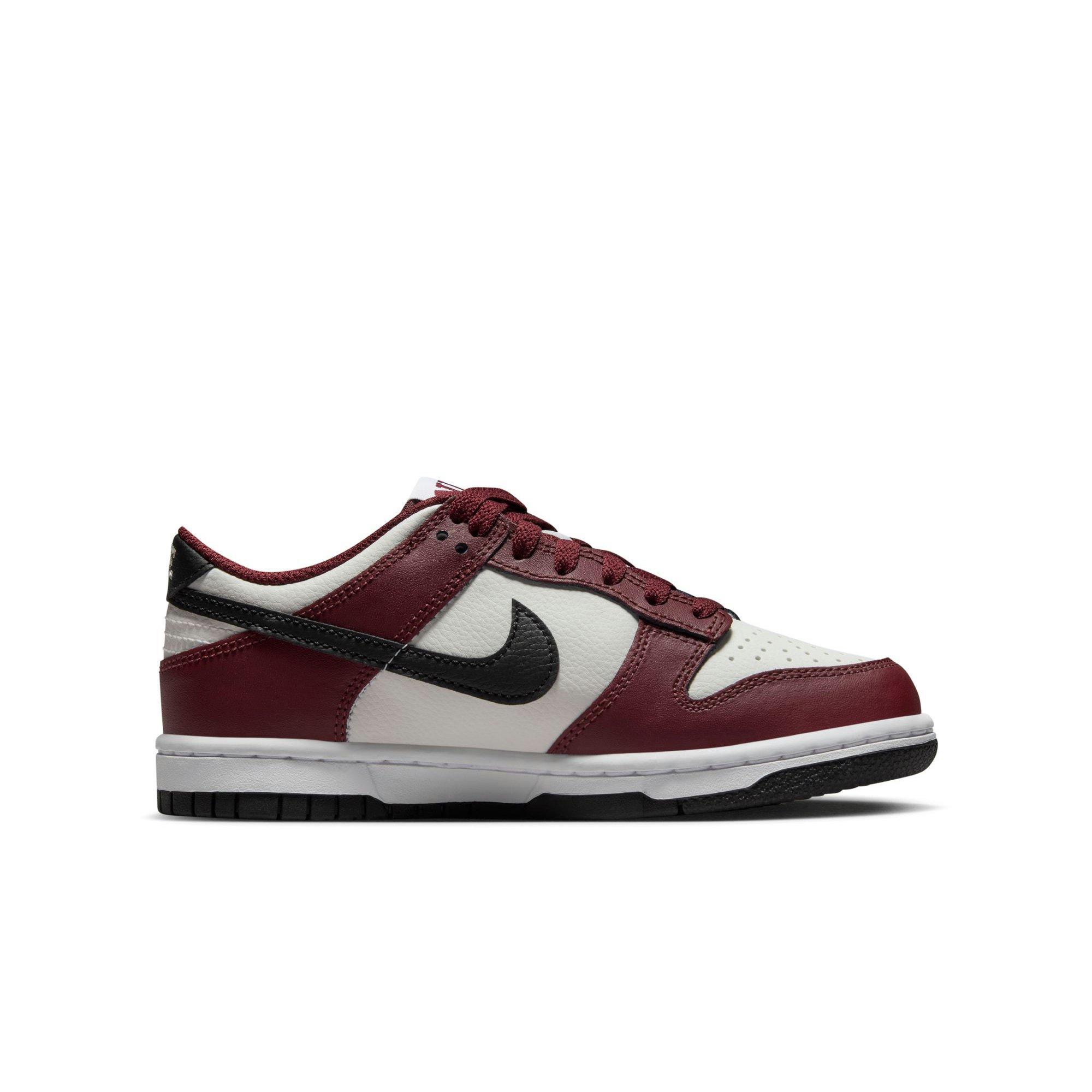 Nike Dunk Low "Dark Team Red/Black/Summit White" Grade School Boys' Shoe - RED/BLACK/WHITE Thumbnail View 2