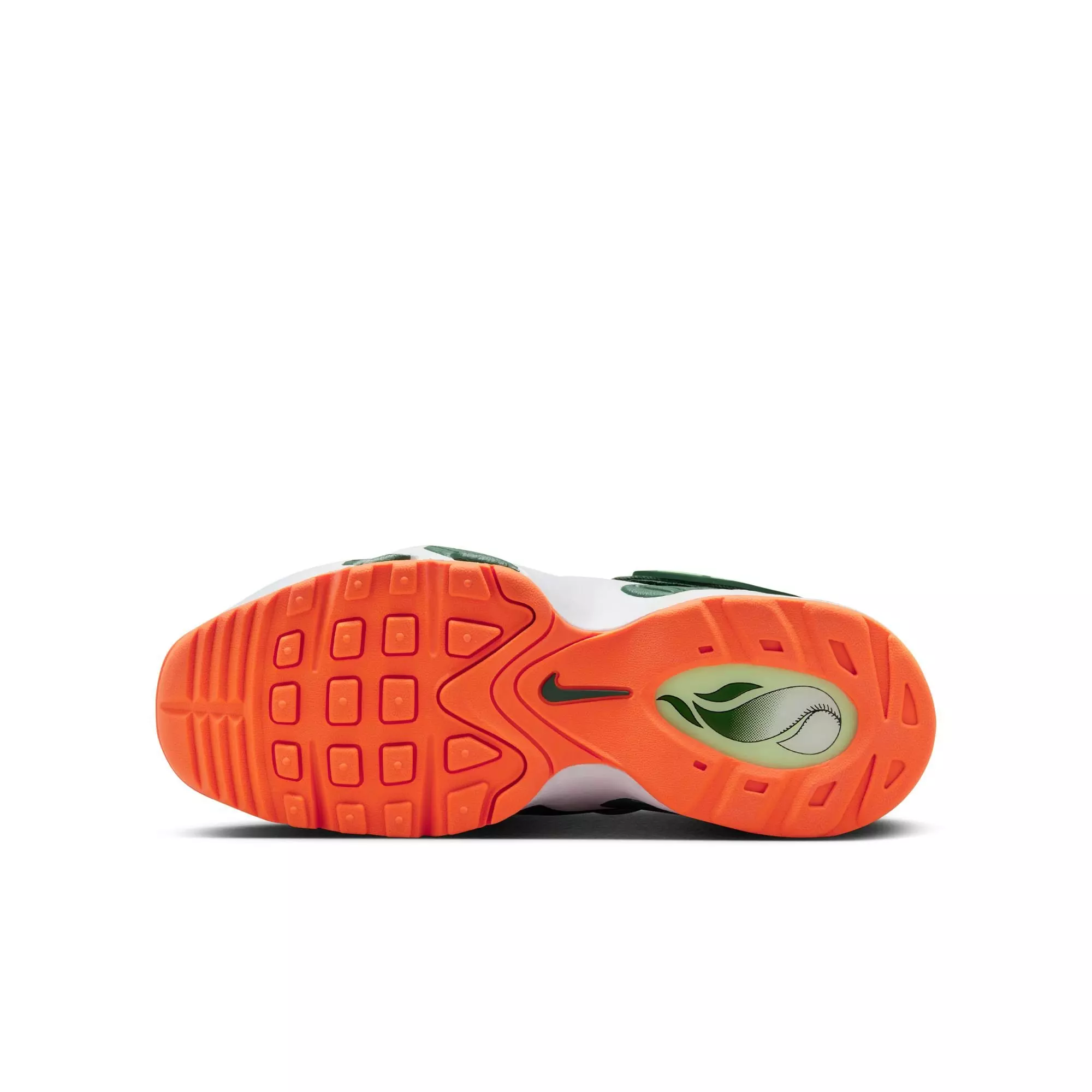 Nike Air Griffey Max 1 "Fir/Bright Mandarin/White/Vapor Green" Grade School Boys' Shoe - WHITE/GREEN/ORANGE