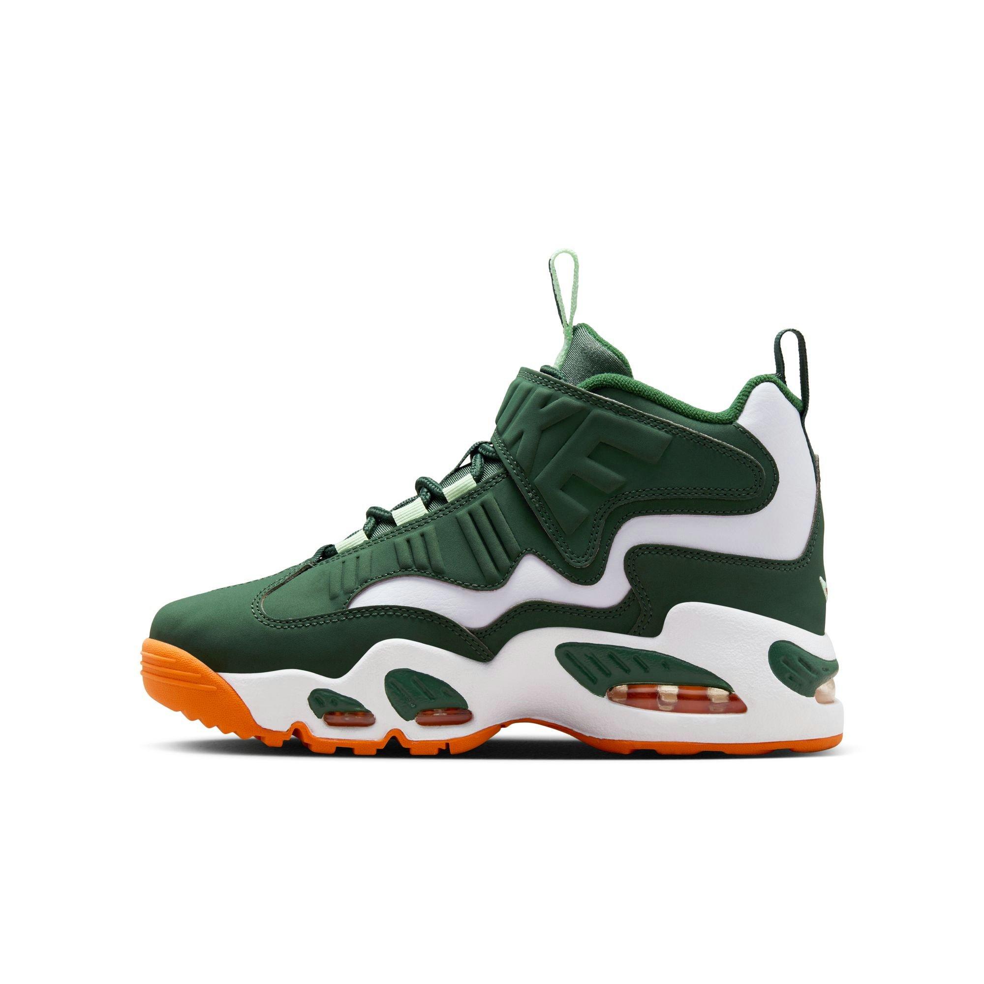 Nike Air Griffey Max 1 "Fir/Bright Mandarin/White/Vapor Green" Grade School Boys' Shoe - WHITE/GREEN/ORANGE Thumbnail View 7