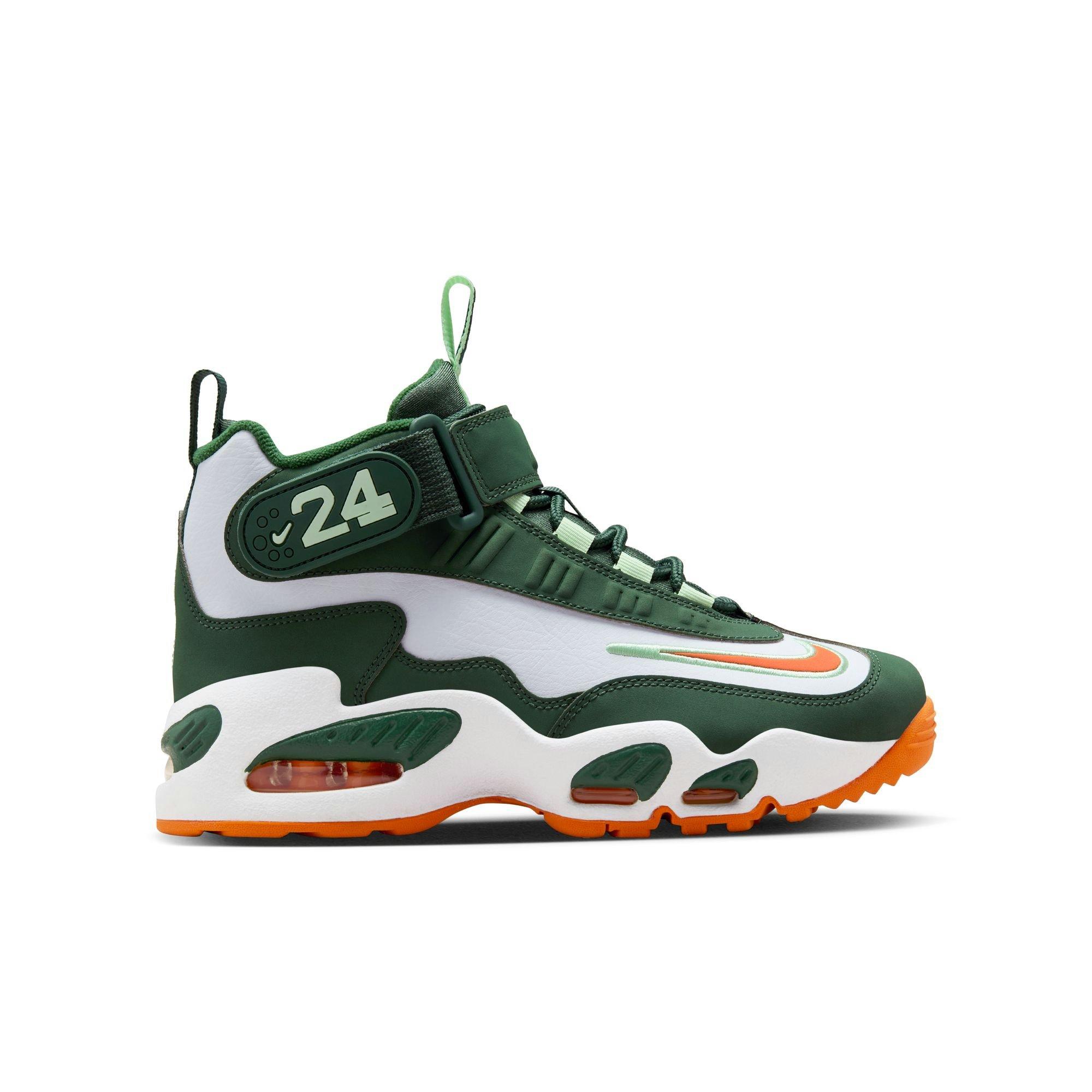 Nike Air Griffey Max 1 "Fir/Bright Mandarin/White/Vapor Green" Grade School Boys' Shoe - WHITE/GREEN/ORANGE Thumbnail View 1