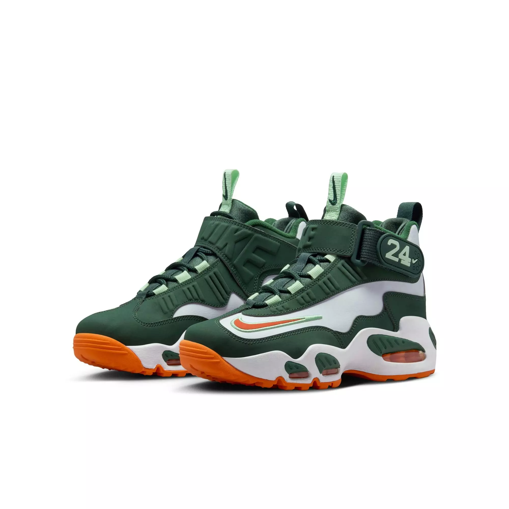 Nike Air Griffey Max 1 "Fir/Bright Mandarin/White/Vapor Green" Grade School Boys' Shoe - WHITE/GREEN/ORANGE