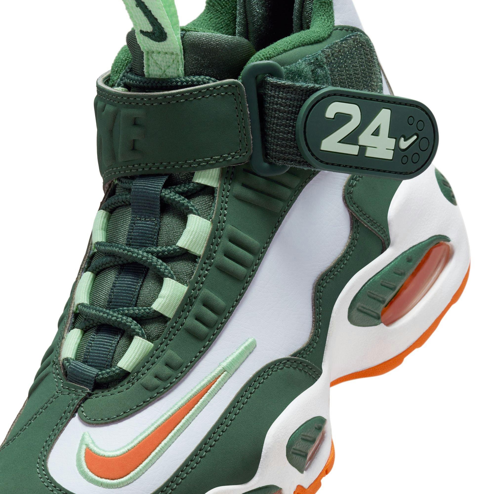 Nike Air Griffey Max 1 "Fir/Bright Mandarin/White/Vapor Green" Grade School Boys' Shoe - WHITE/GREEN/ORANGE Thumbnail View 4