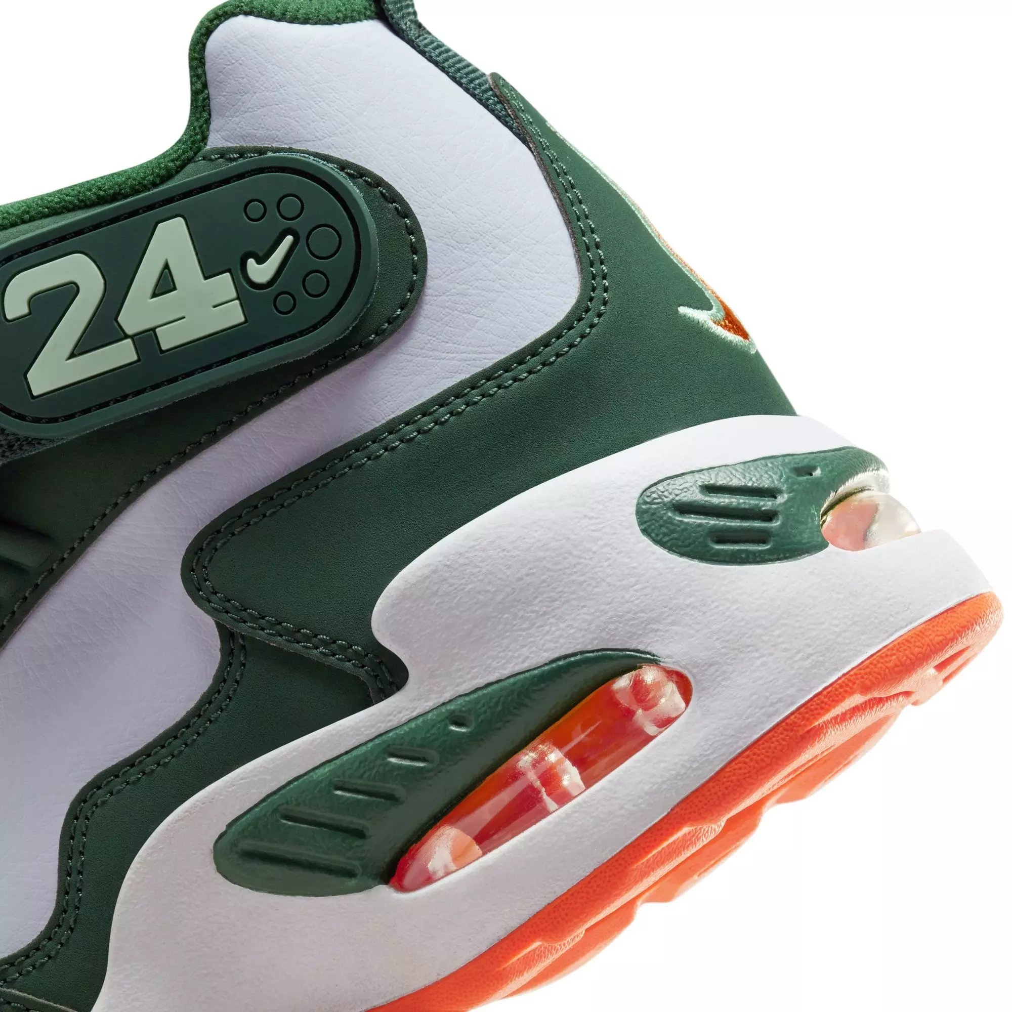 Nike Air Griffey Max 1 "Fir/Bright Mandarin/White/Vapor Green" Grade School Boys' Shoe - WHITE/GREEN/ORANGE