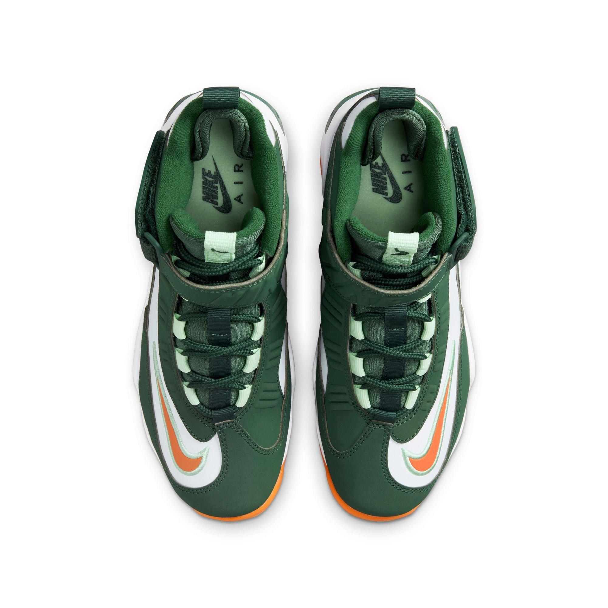 Nike Air Griffey Max 1 "Fir/Bright Mandarin/White/Vapor Green" Grade School Boys' Shoe - WHITE/GREEN/ORANGE Thumbnail View 9