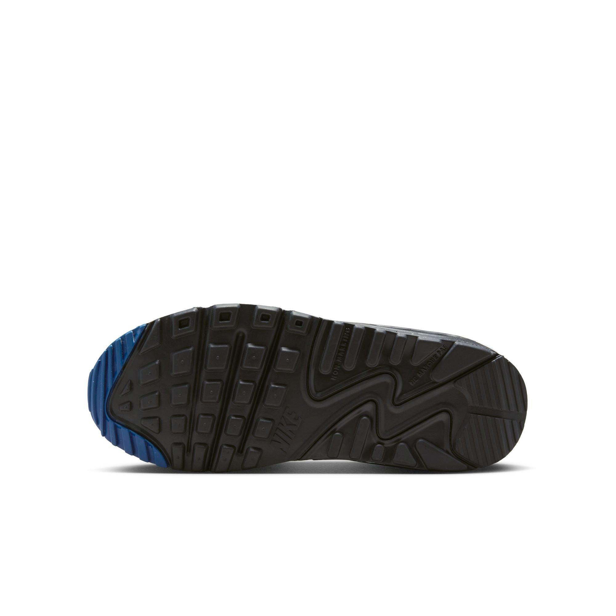 Nike Air Max 90 "Black/Photo Blue/Court Blue/White" Grade School Boys' Shoe - BLACK/BLUE Thumbnail View 8