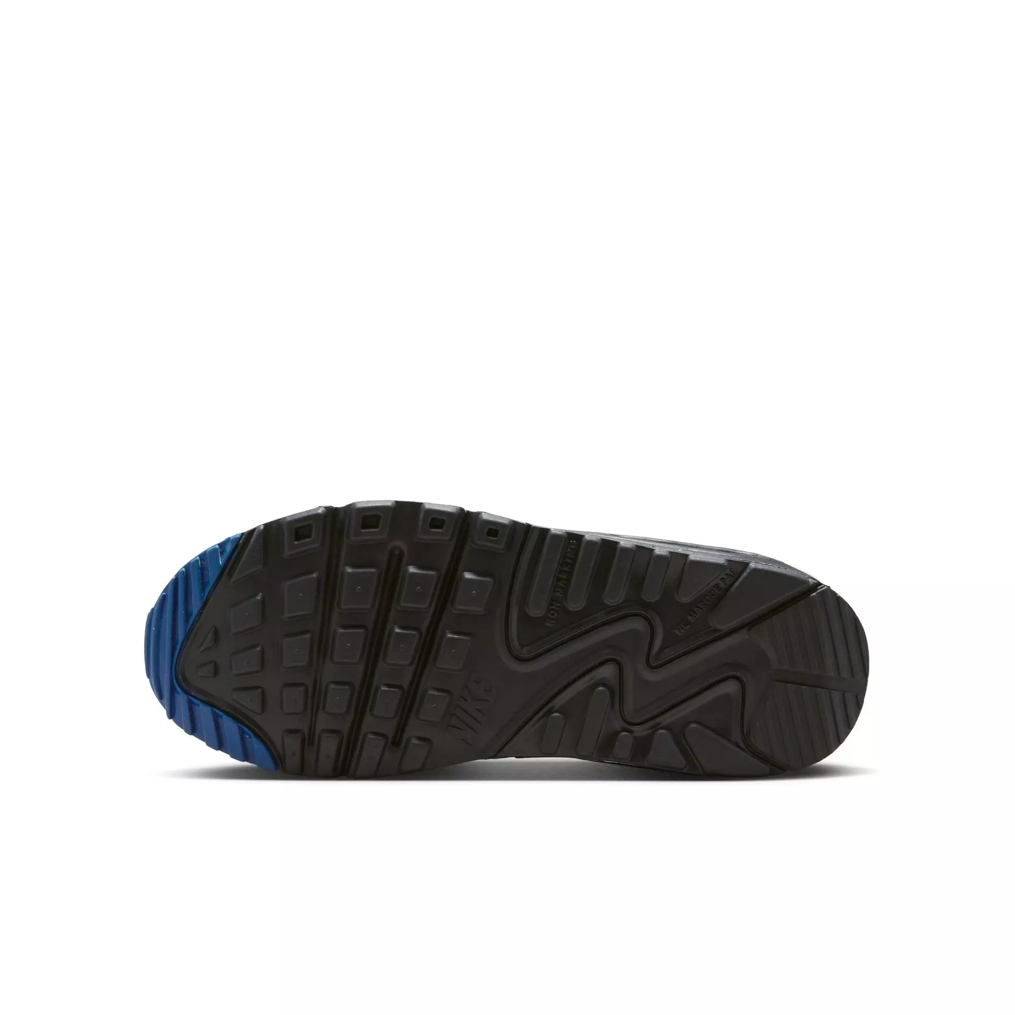 Nike Air Max 90 "Black/Photo Blue/Court Blue/White" Grade School Boys' Shoe - BLACK/BLUE