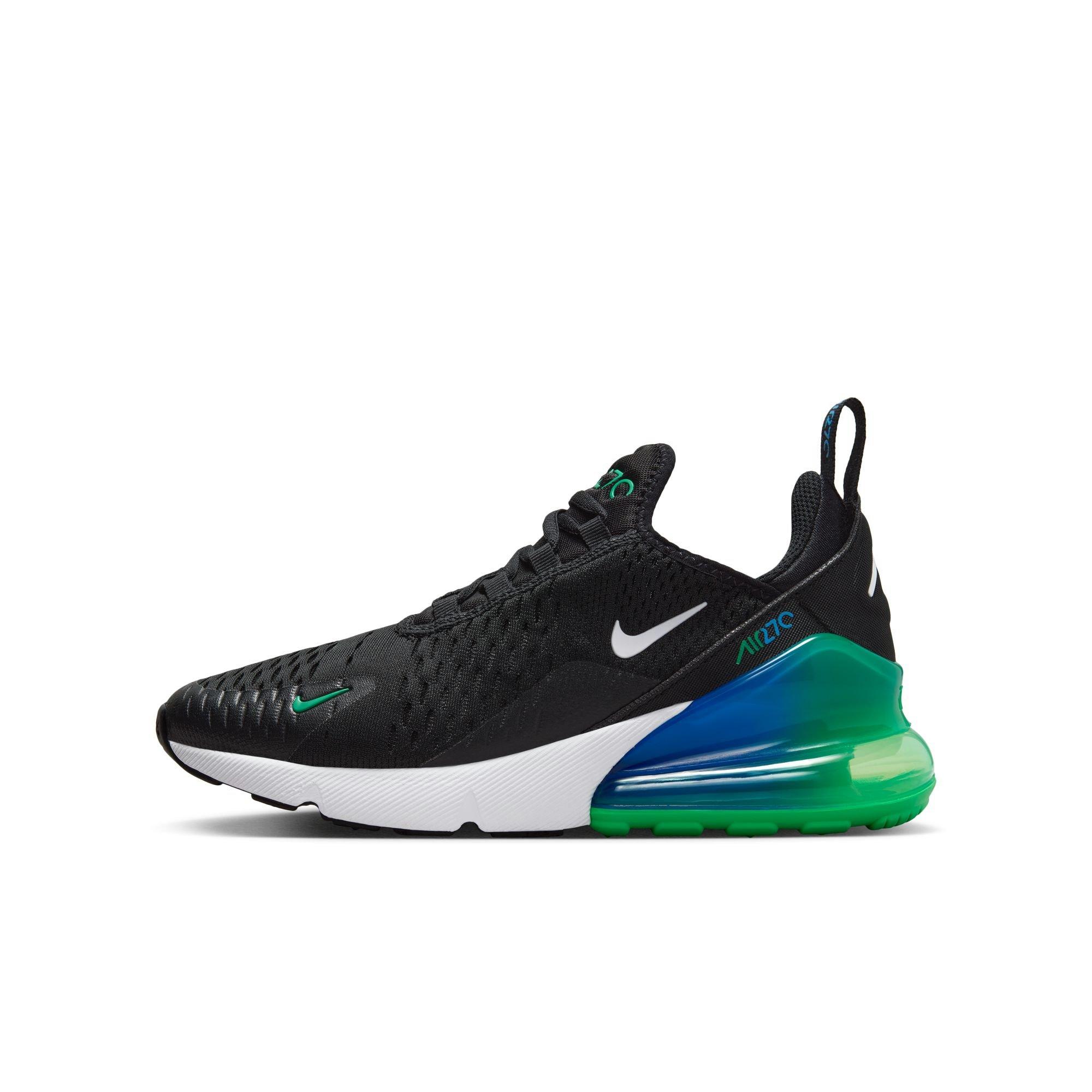 Nike Air Max 270 Grade School Boys' "Black/White/Malachite/Photo Blue" Shoe