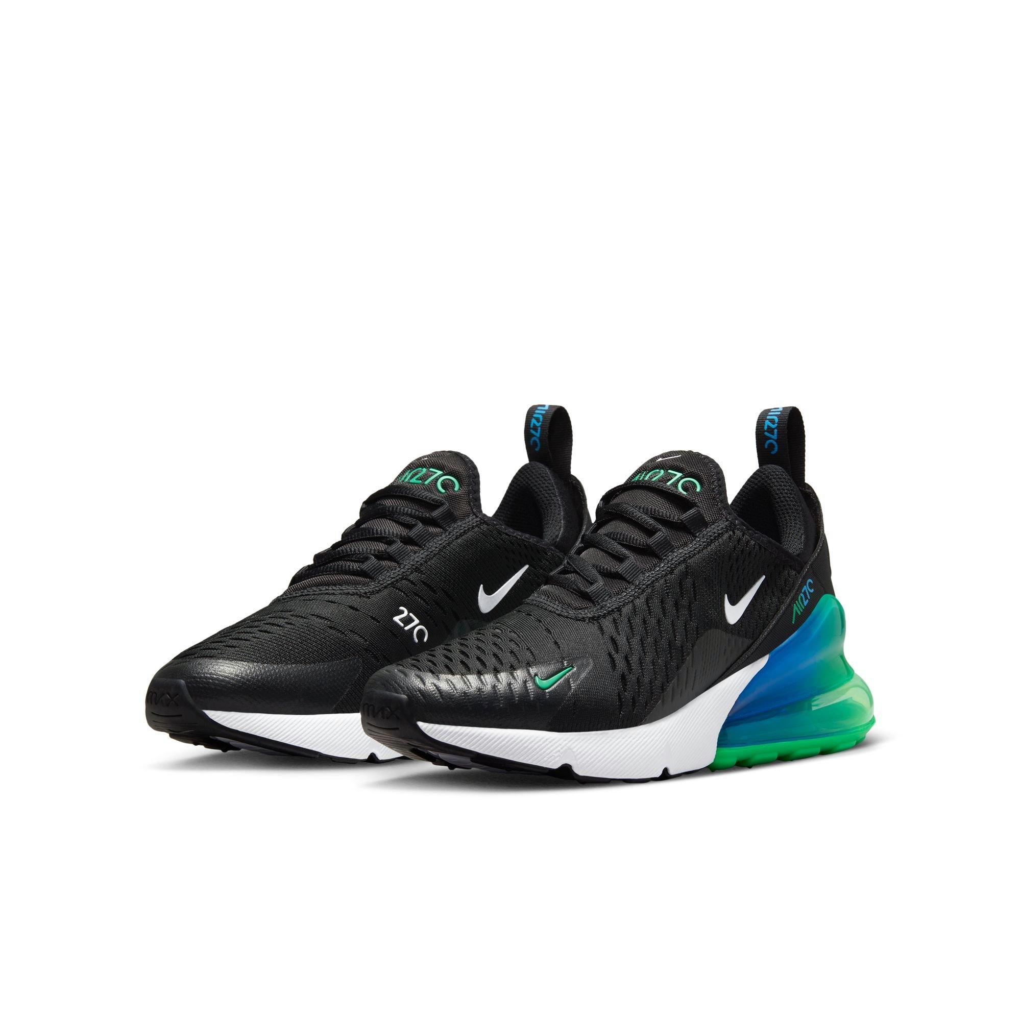 Nike Air Max 270 Grade School Boys' "Black/White/Malachite/Photo Blue" Shoe