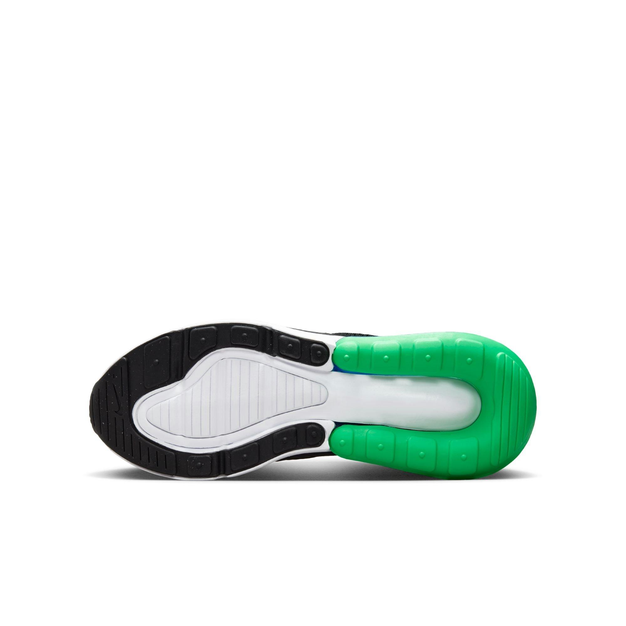Nike Air Max 270 Grade School Boys' "Black/White/Malachite/Photo Blue" Shoe