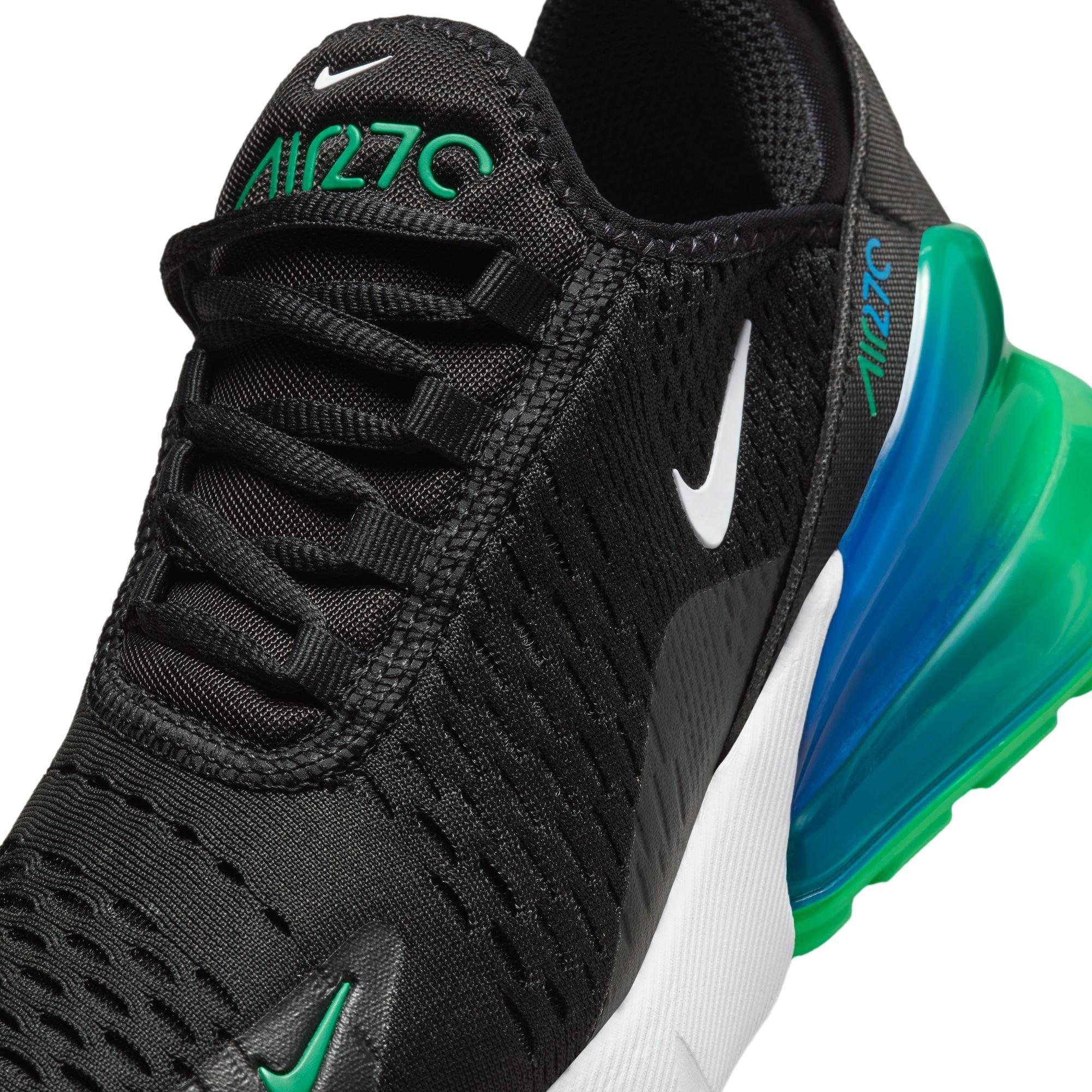 Nike Air Max 270 Grade School Boys' "Black/White/Malachite/Photo Blue" Shoe