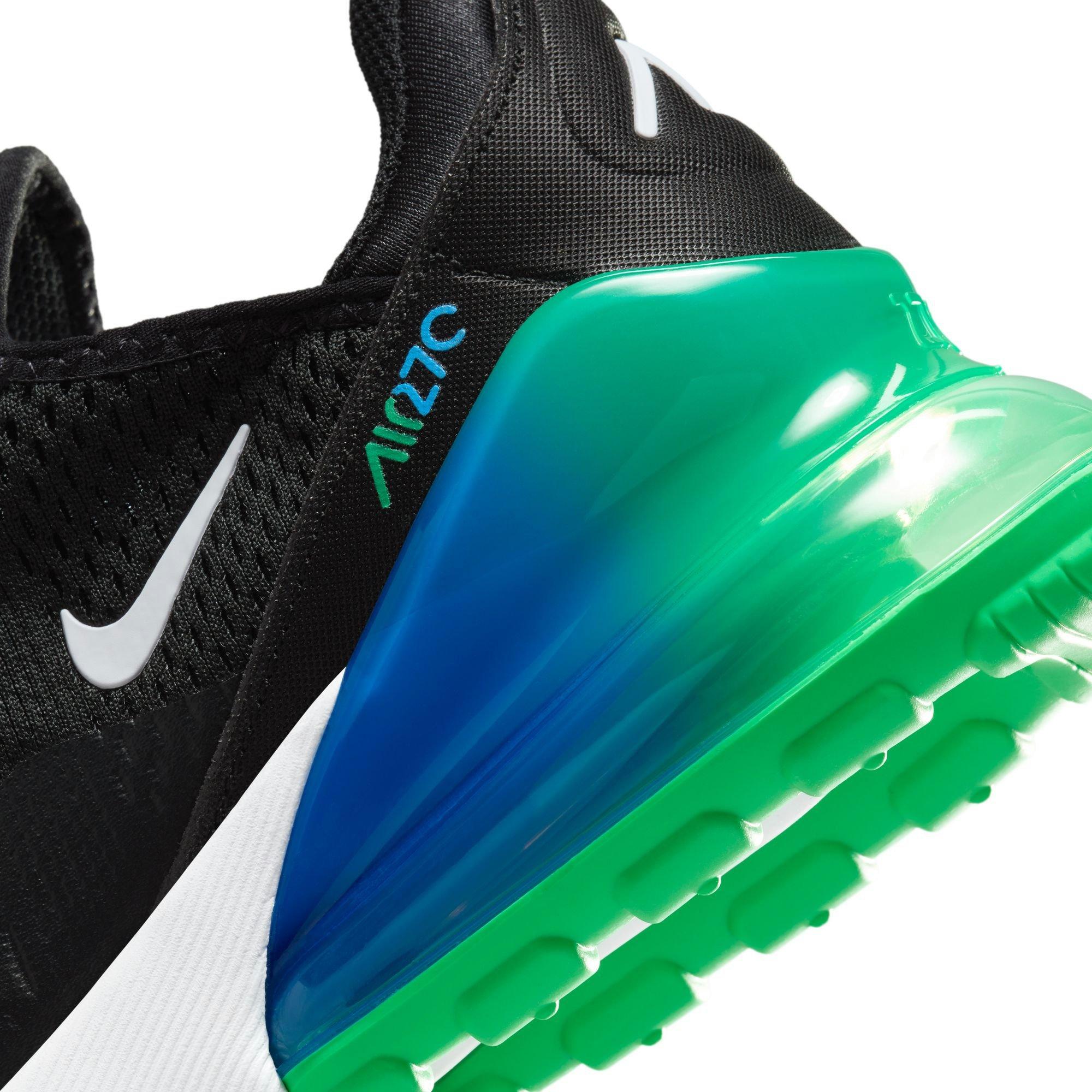 Nike Air Max 270 Grade School Boys' "Black/White/Malachite/Photo Blue" Shoe