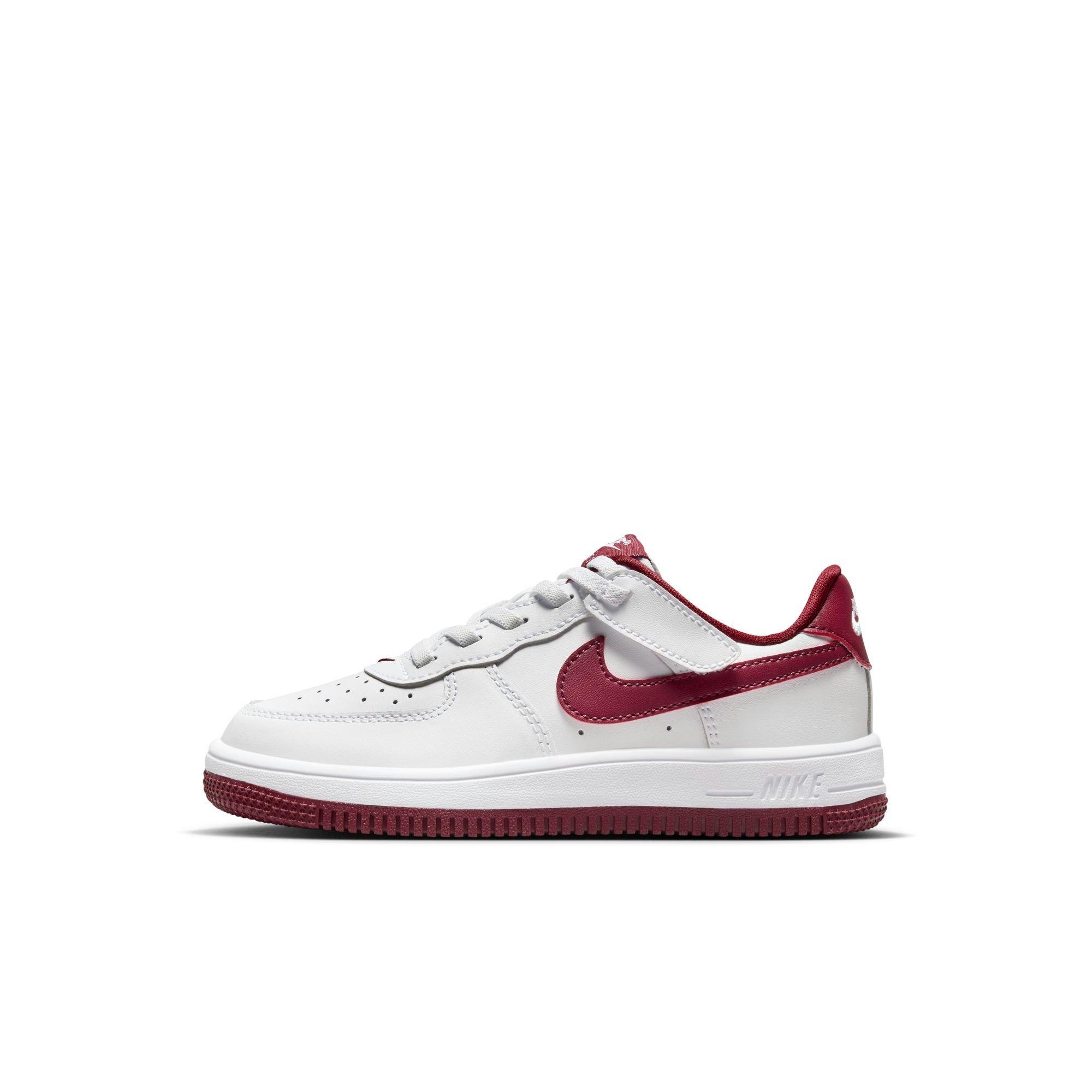Nike Air Force 1 Low EasyOn "White/Team Red" Preschool Boys' Shoe - WHITE/RED Thumbnail View 3