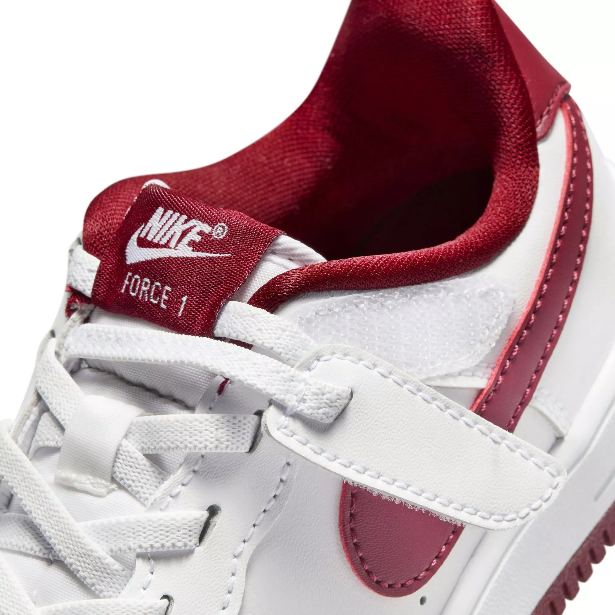 Nike Air Force 1 Low EasyOn "White/Team Red" Preschool Boys' Shoe - WHITE/RED