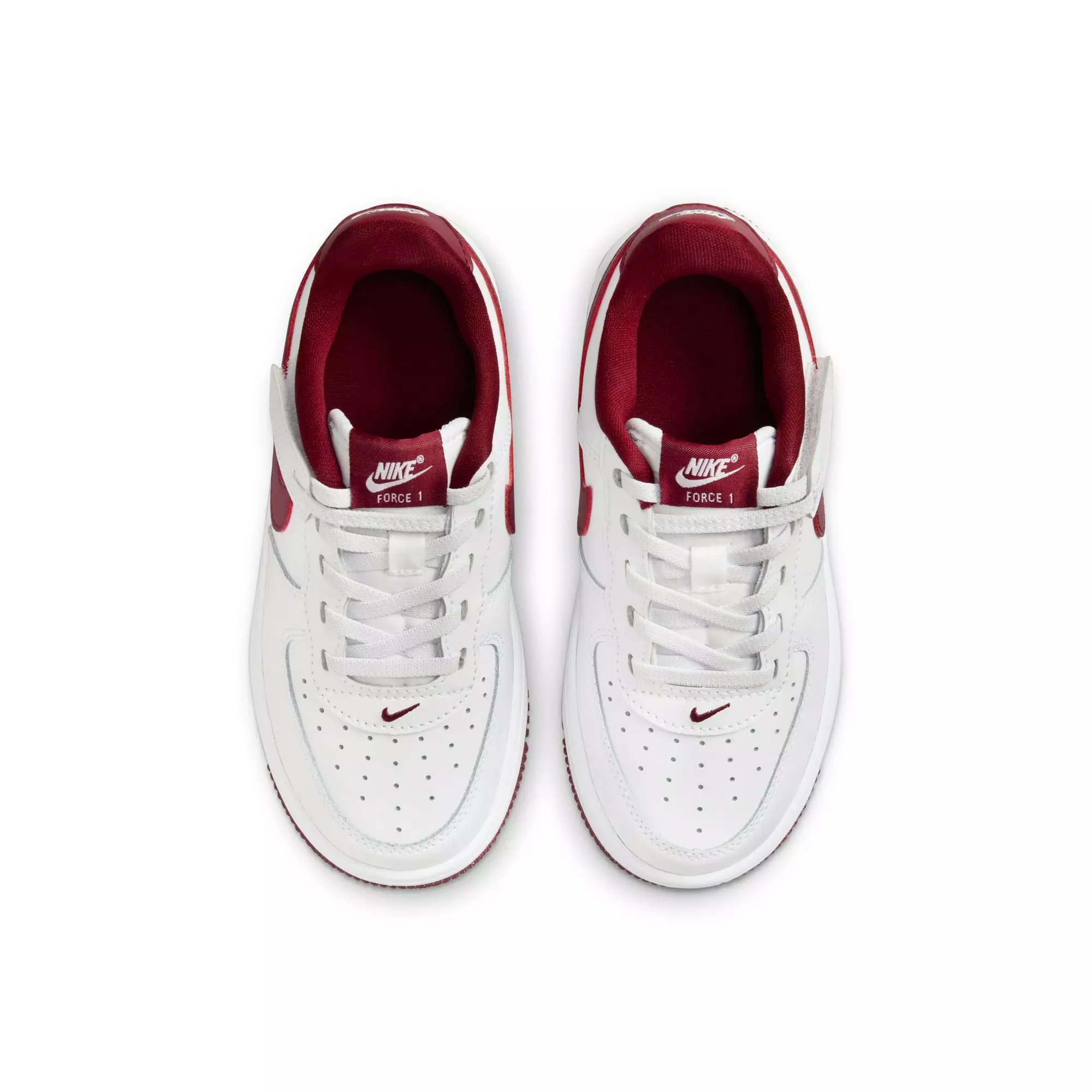 Nike Air Force 1 Low EasyOn "White/Team Red" Preschool Boys' Shoe - WHITE/RED