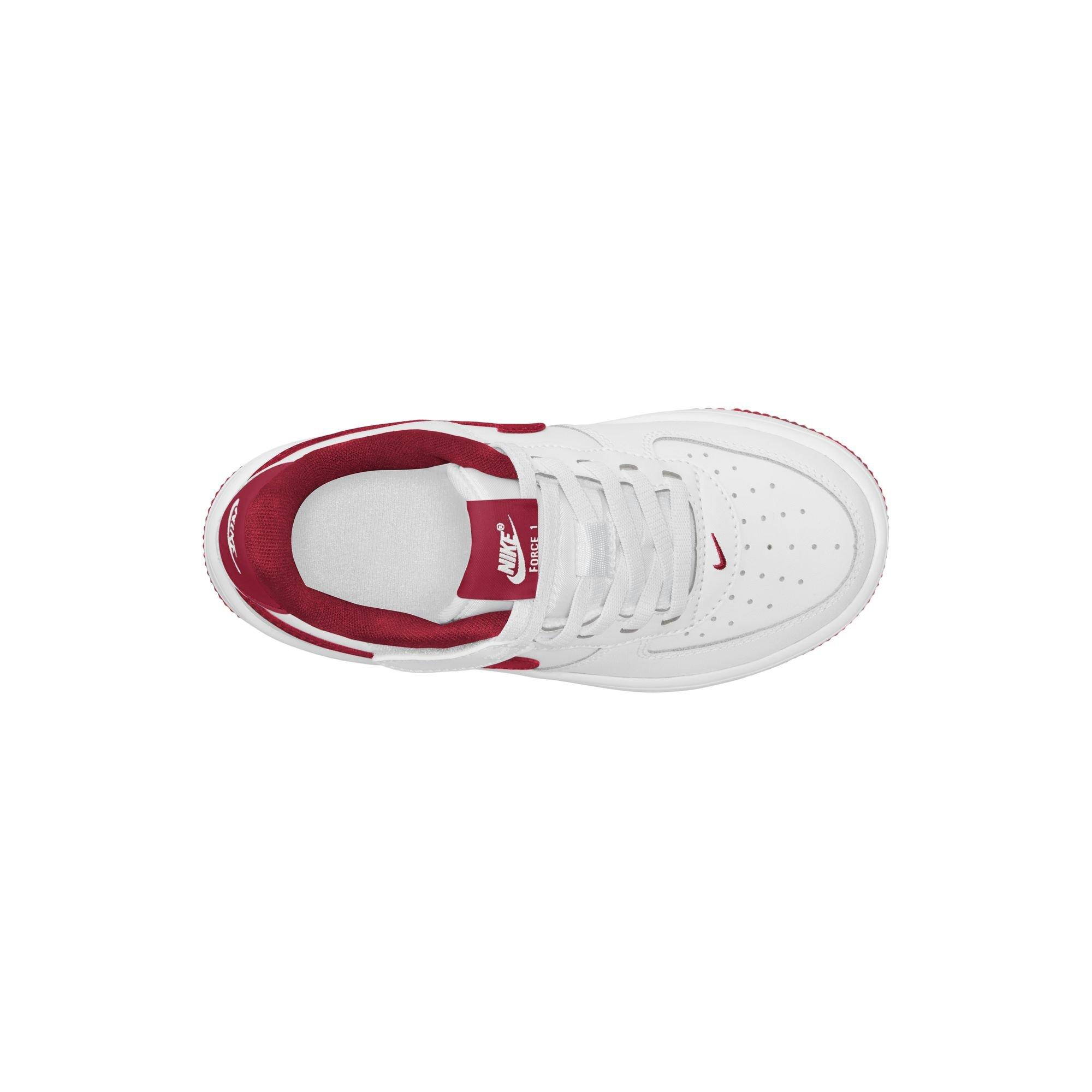 Nike Air Force 1 Low EasyOn "White/Team Red" Preschool Boys' Shoe - WHITE/RED Thumbnail View 8