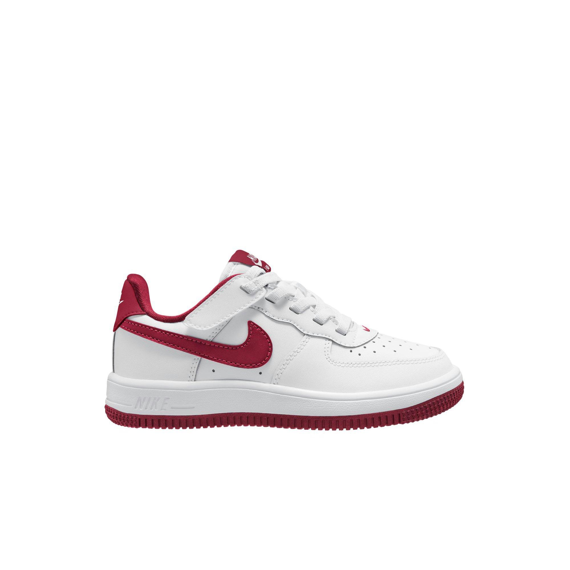 Nike Air Force 1 Low EasyOn "White/Team Red" Preschool Boys' Shoe - WHITE/RED Thumbnail View 1