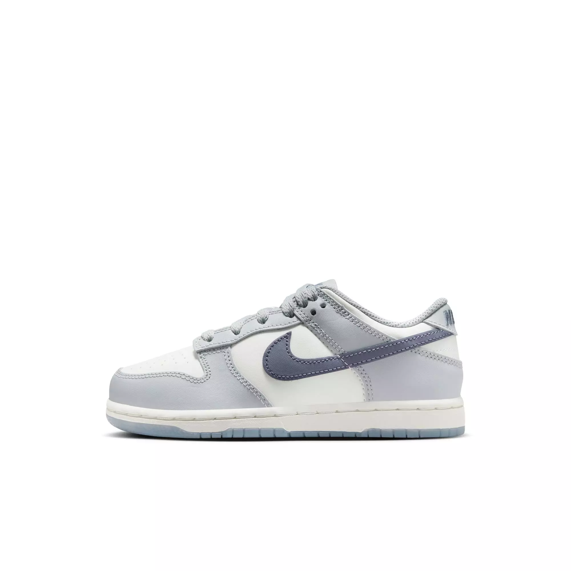 Nike Dunk Low "Summit White/Light Carbon/Wolf Grey" Preschool Boys' Shoe - WHITE/GREY