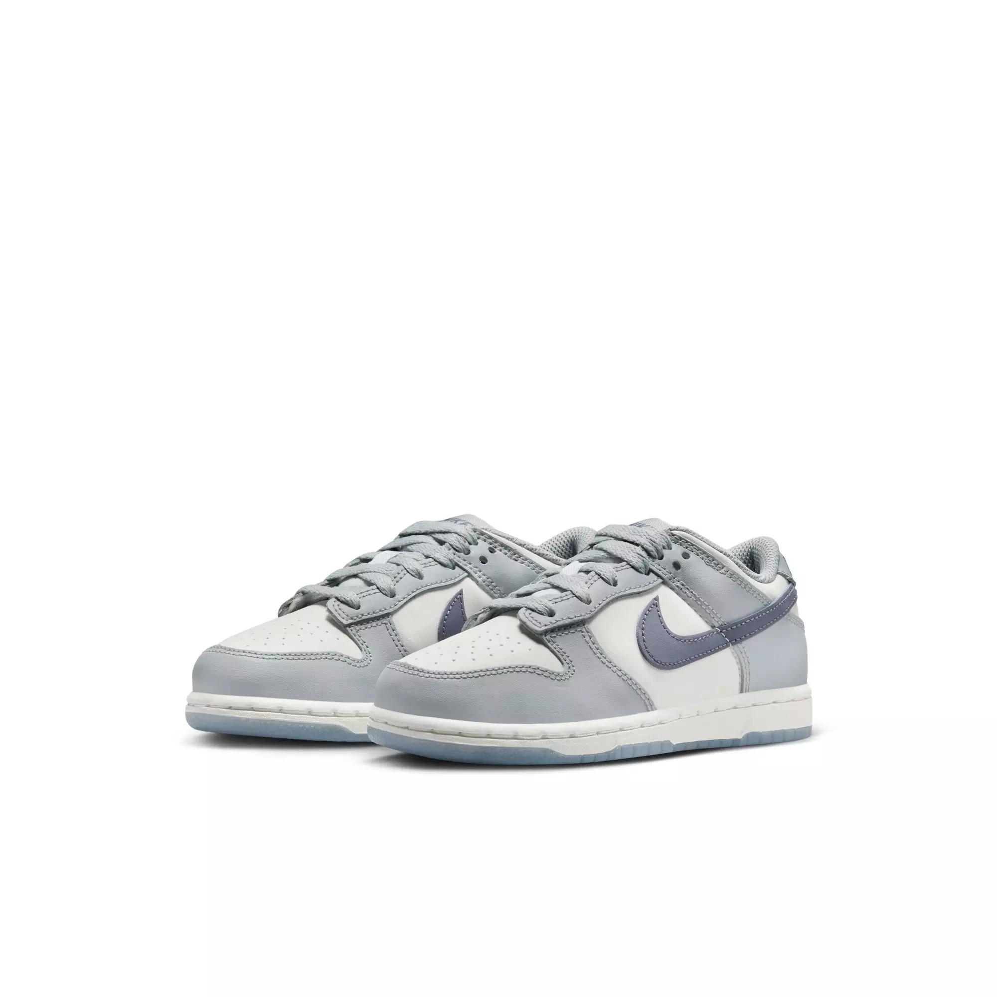 Nike Dunk Low "Summit White/Light Carbon/Wolf Grey" Preschool Boys' Shoe - WHITE/GREY