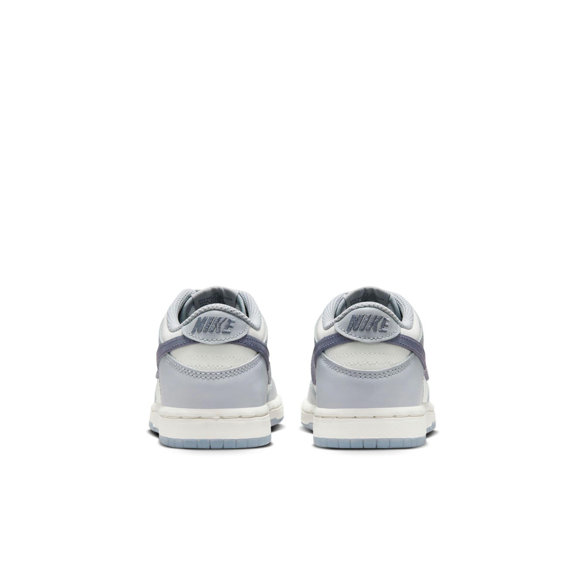Nike Dunk Low "Summit White/Light Carbon/Wolf Grey" Preschool Boys' Shoe - WHITE/GREY Thumbnail View 6