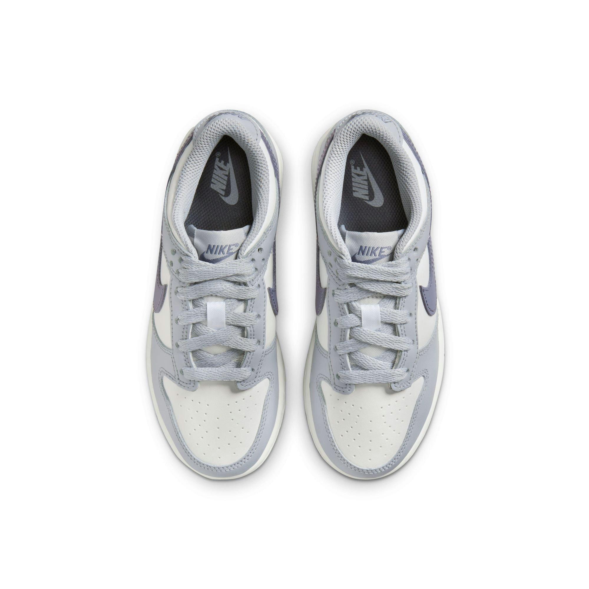 Nike Dunk Low "Summit White/Light Carbon/Wolf Grey" Preschool Boys' Shoe - WHITE/GREY Thumbnail View 7