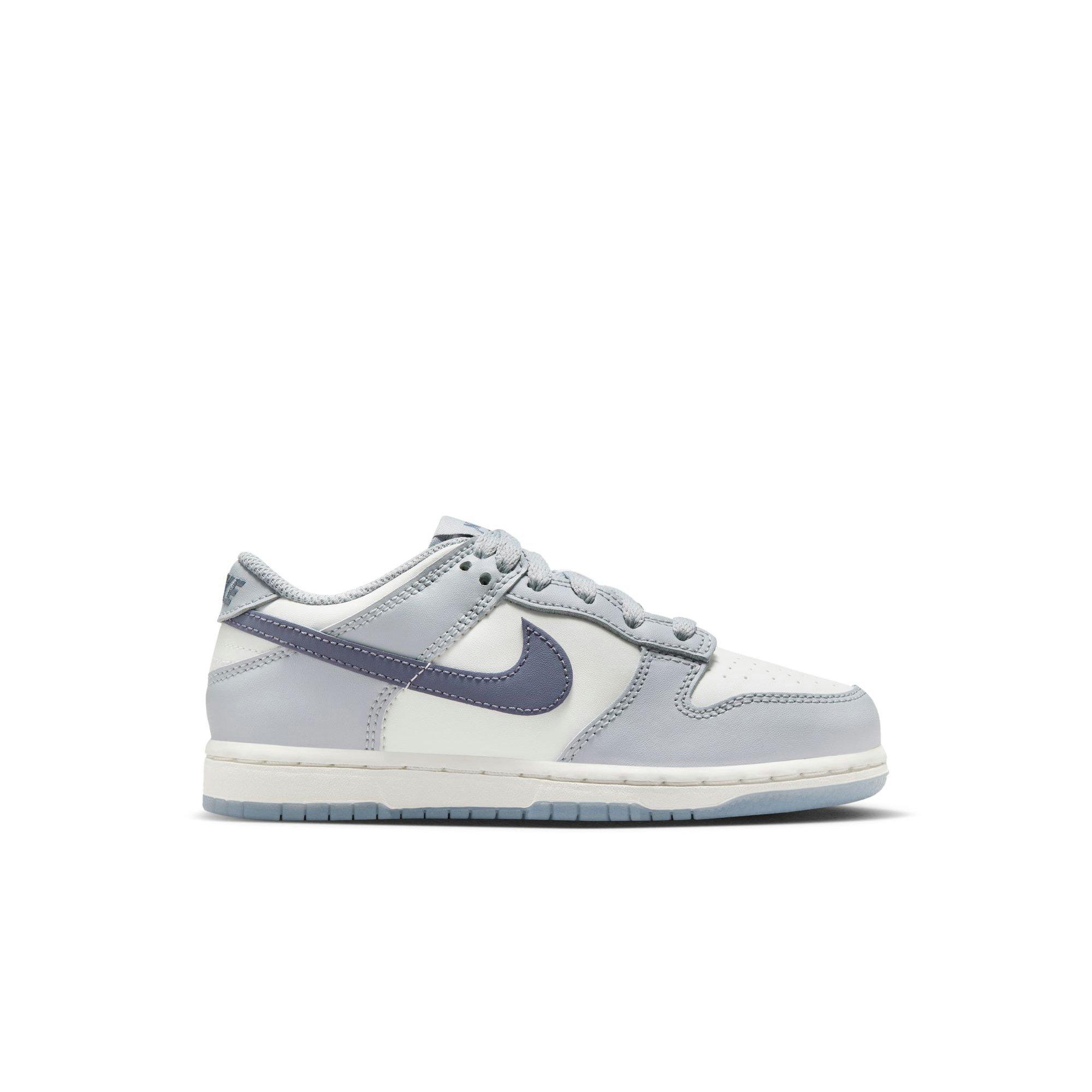 Nike Dunk Low "Summit White/Light Carbon/Wolf Grey" Preschool Boys' Shoe - WHITE/GREY Thumbnail View 1