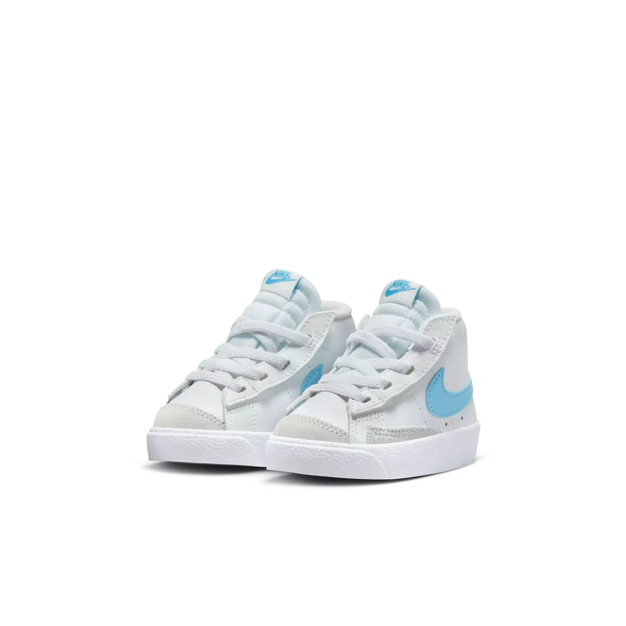 Nike Blazer Mid '77 "Summit White/Aquarius Blue/Photon Dust" Toddler Boys' Shoe - WHITE/LT BLUE