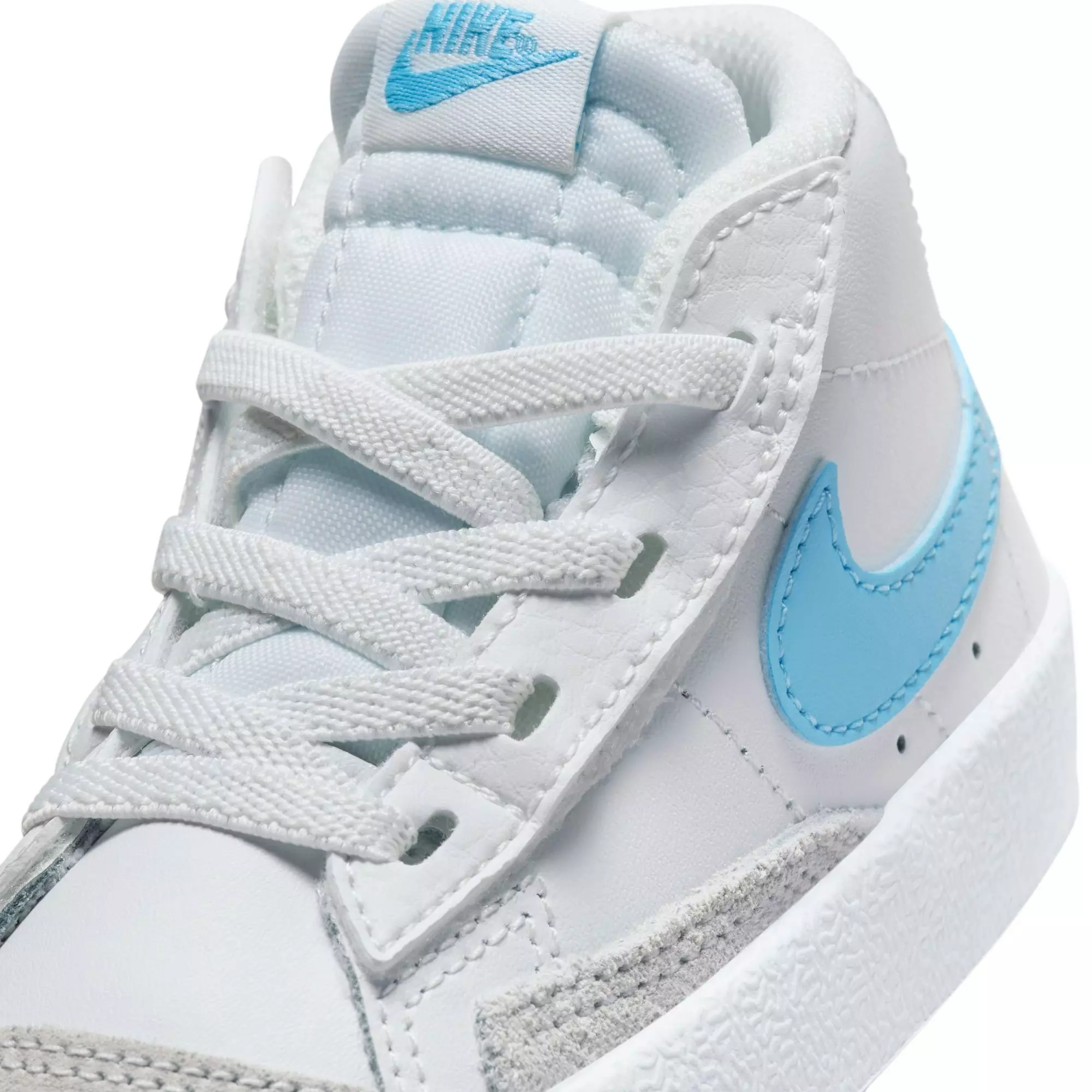 Nike Blazer Mid '77 "Summit White/Aquarius Blue/Photon Dust" Toddler Boys' Shoe - WHITE/LT BLUE