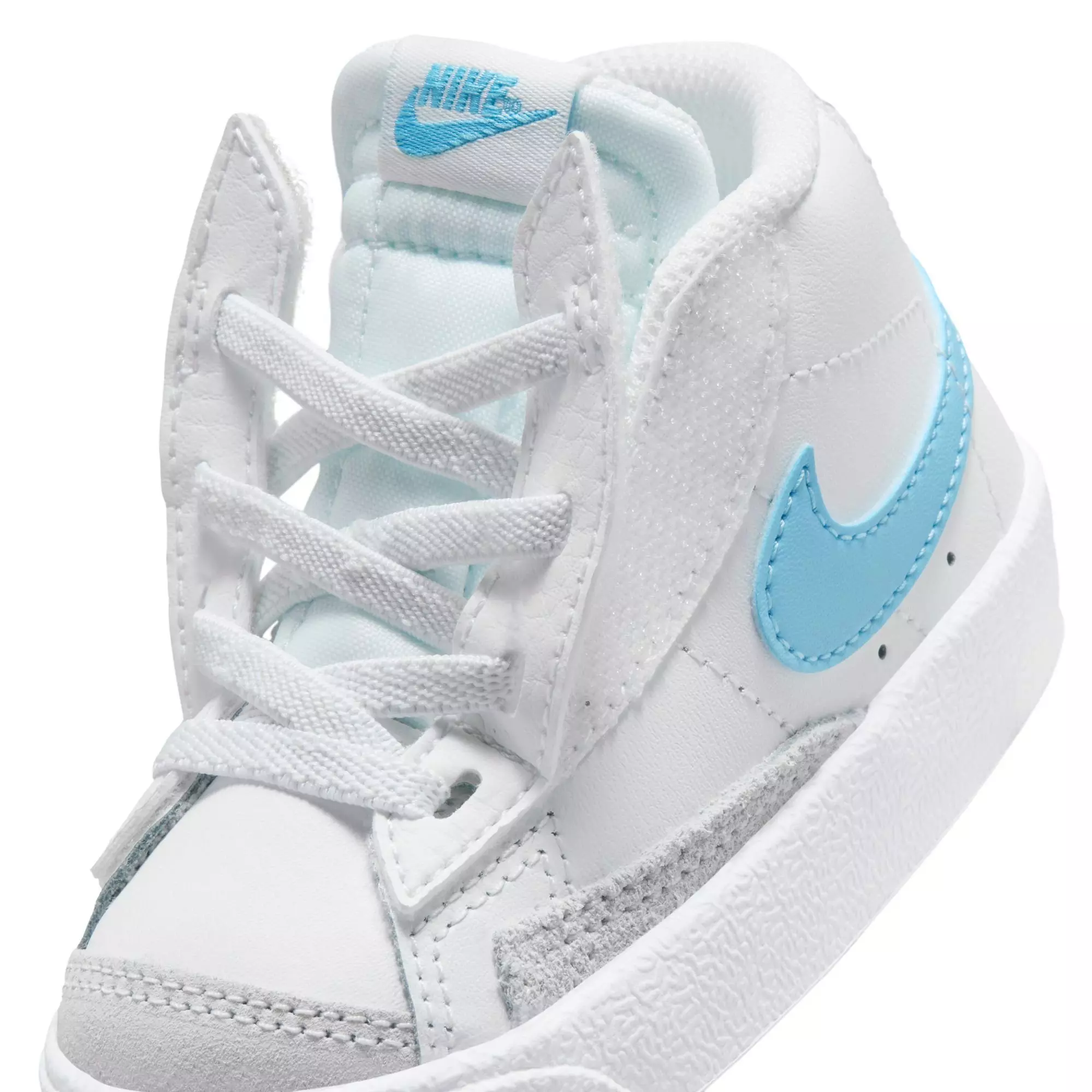 Nike Blazer Mid '77 "Summit White/Aquarius Blue/Photon Dust" Toddler Boys' Shoe - WHITE/LT BLUE